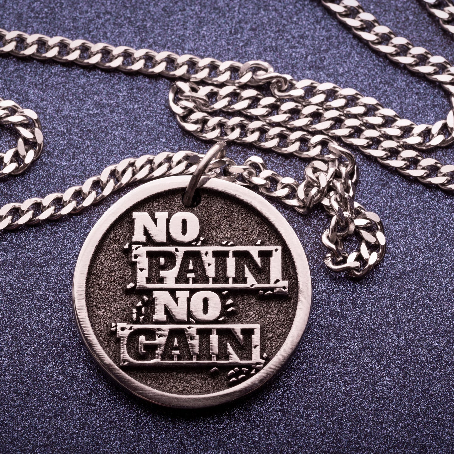 No Pain No Gain Necklace Athlete Pendant