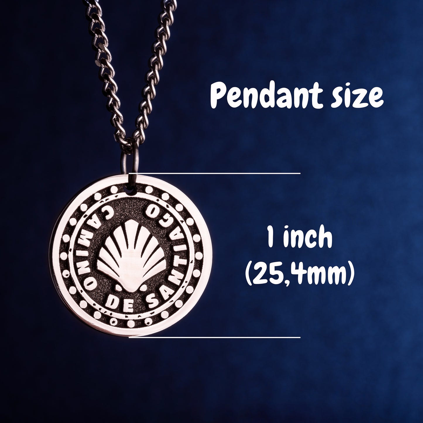 Camino de Santiago Necklace Camino Shell Pendant Santiago de Compostela Charm Pilgrim Jewelry. Gift for Pilgrim