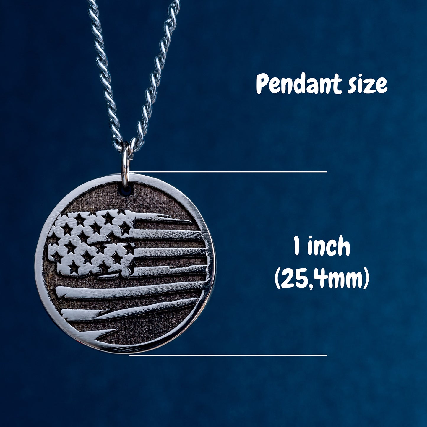 Necklace with the United States Flag