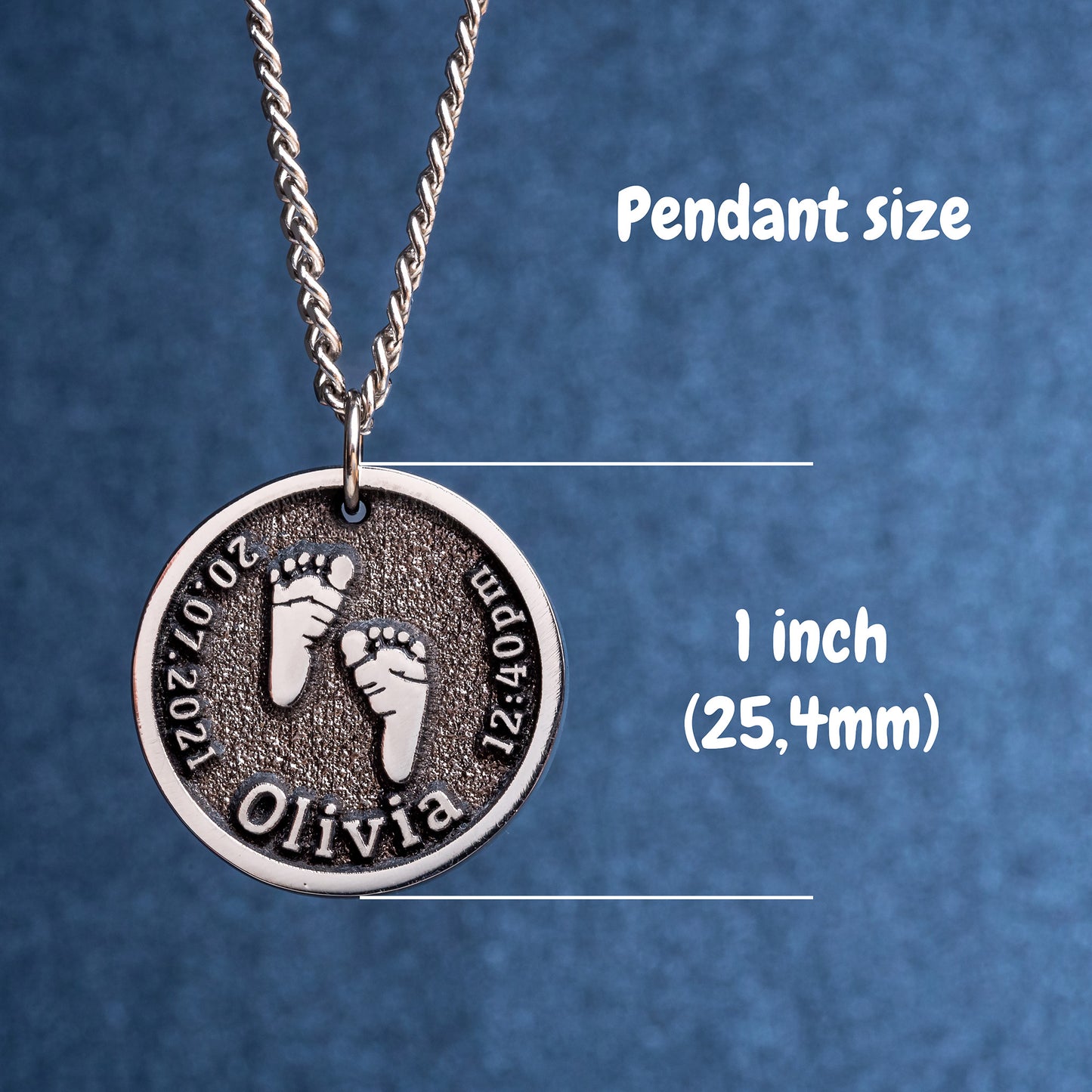 Сustom Pendant for the Daddy of a Newborn. Fathers Day Necklace, Gift for New Dad