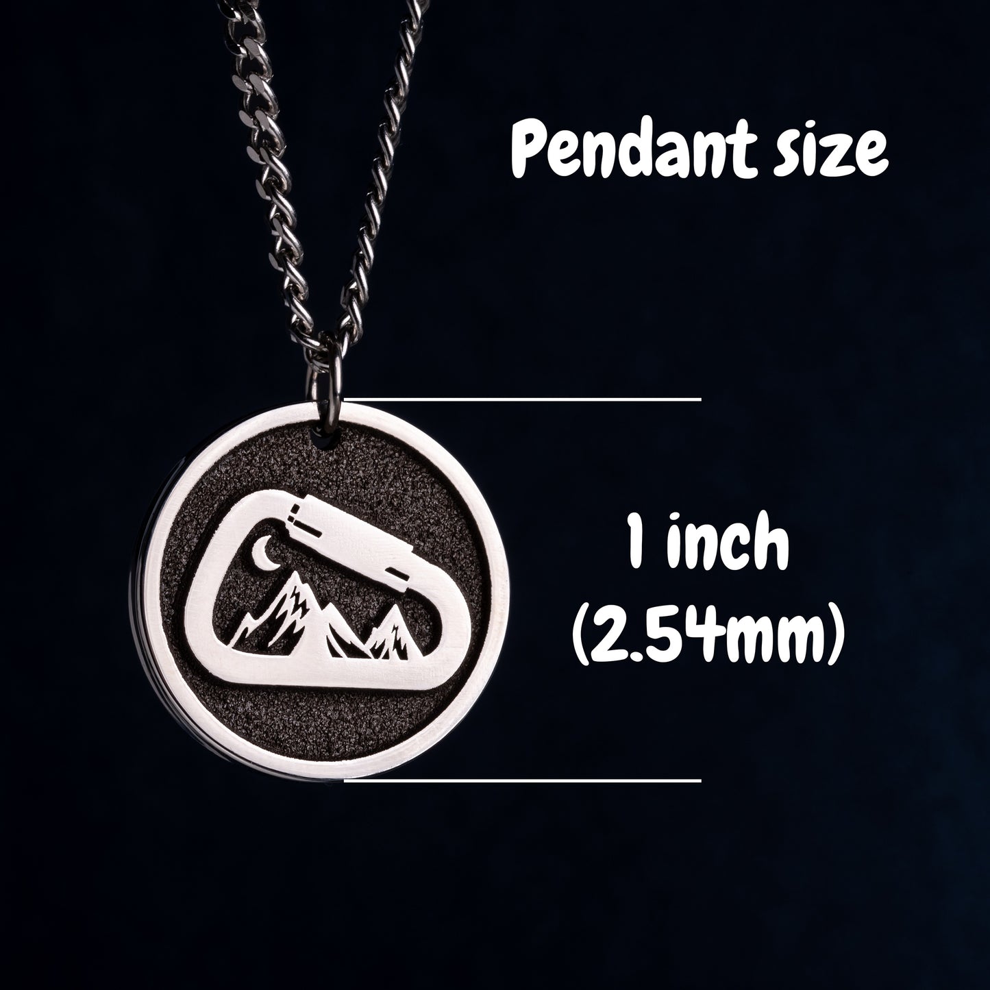 Personalized Mountain Carabiner Pendant - Perfect Gift for Adventure Lovers, Boulderer, Climber!