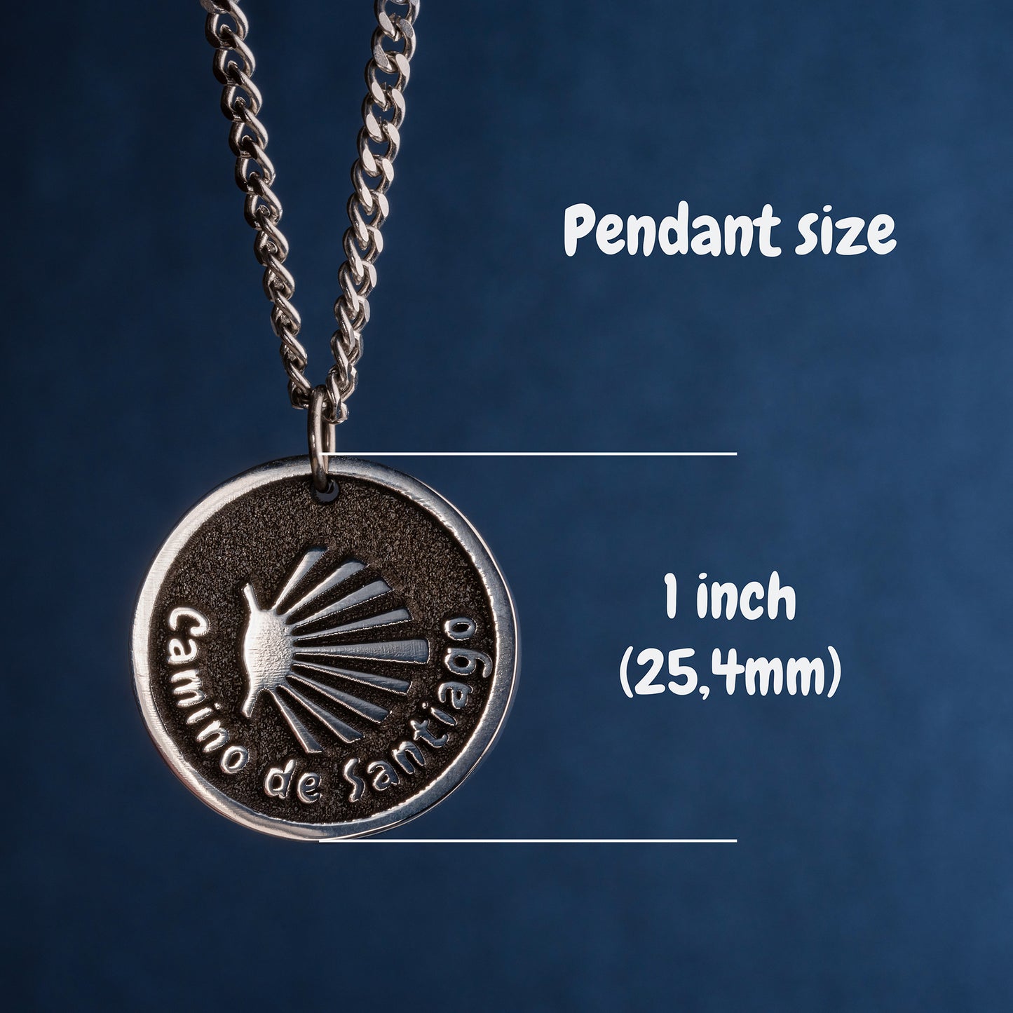 Camino de Santiago Necklace St James Way Pendant Symbol of the Pilgrim Route. Buen Camino Necklace for Pilgrimage Route Gift