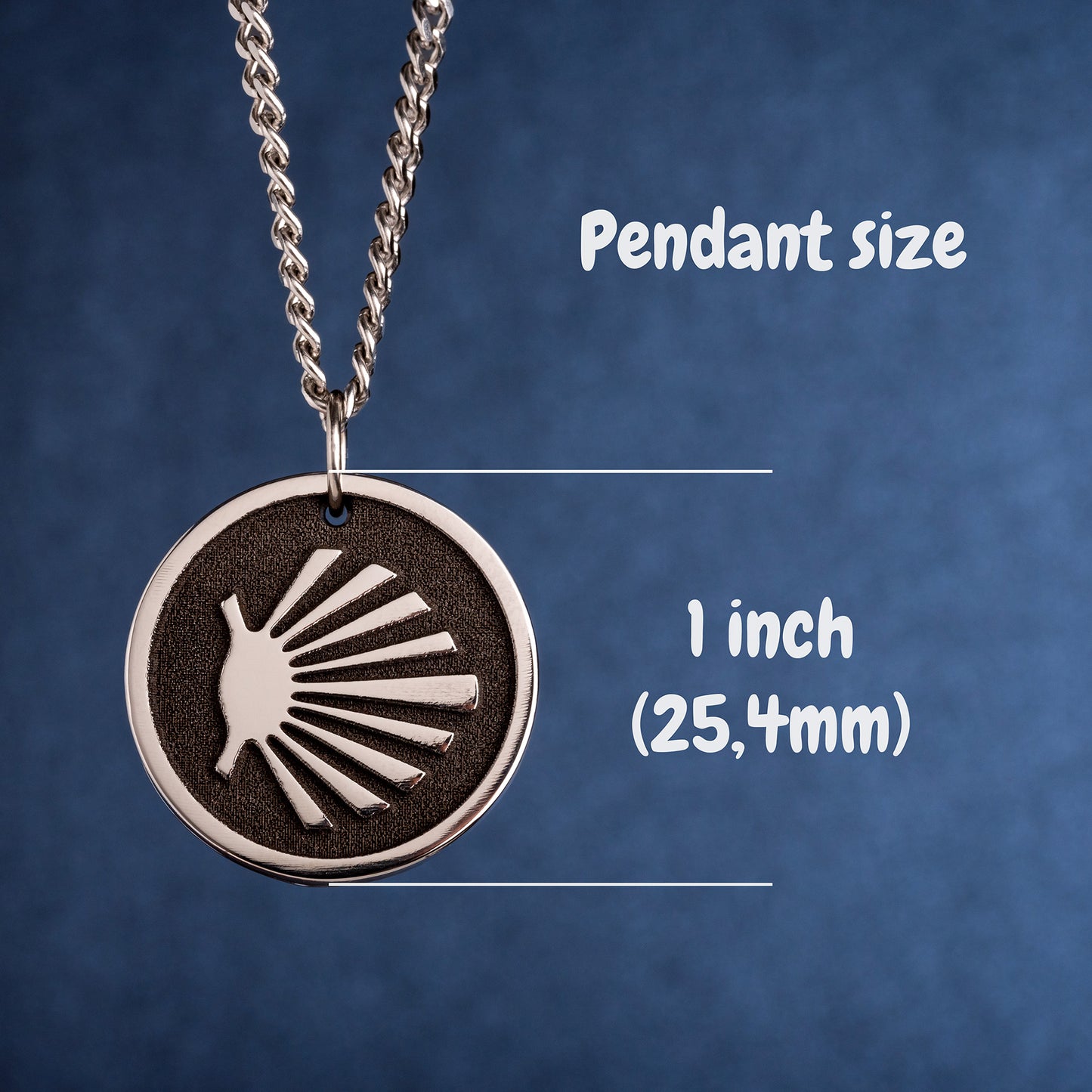 Elegant Camino de Santiago Pendant Reminder of Your Journey. Shell and Arrow - Symbol of the Way. Buen Camino Necklace for Pilgrim Route