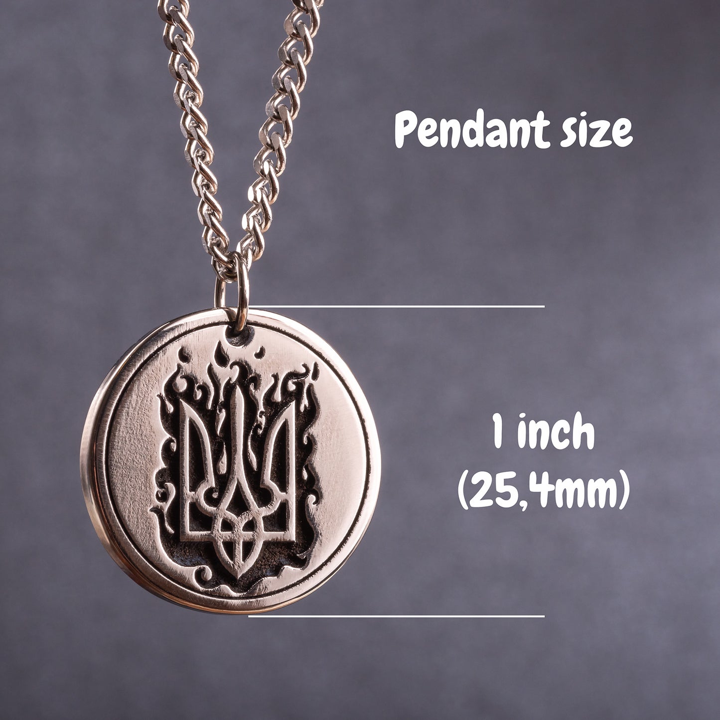 Ukrainian coat of arms - Trident (Tryzub). Pendant with symbol of Ukraine