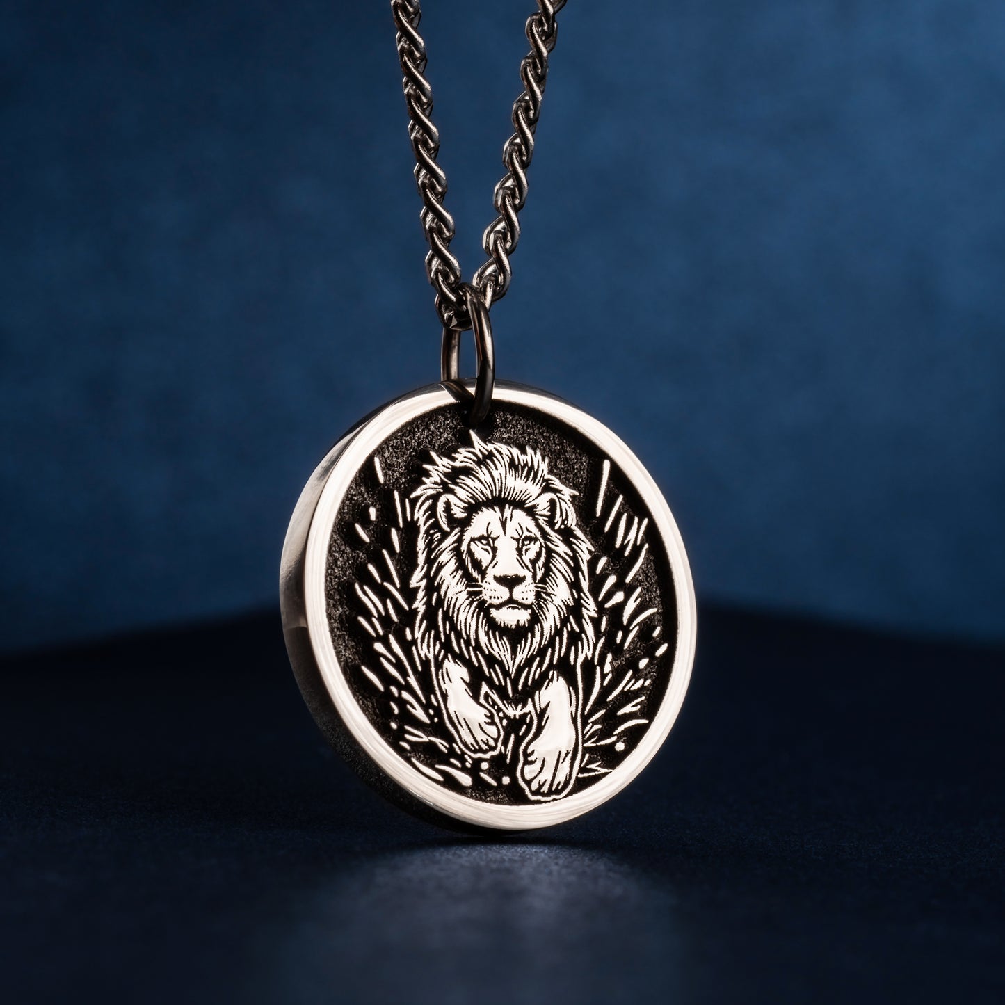 Lion Necklace for Men, Personalized Lion Pendant