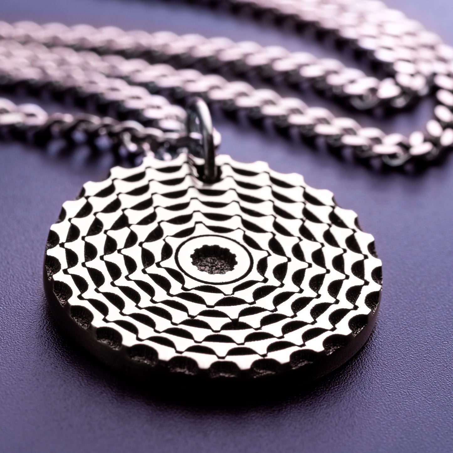Bicycle Cassette Necklace. Cycling Pendant