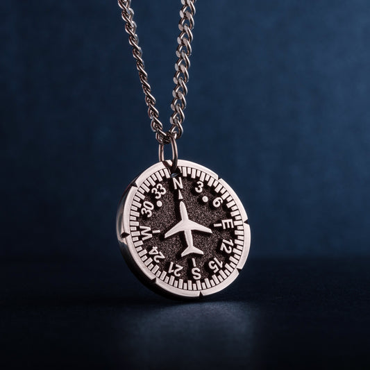 Aircraft Cabin Crew Necklace Flight Attendant Pendant Gift for Pilot and Traveler