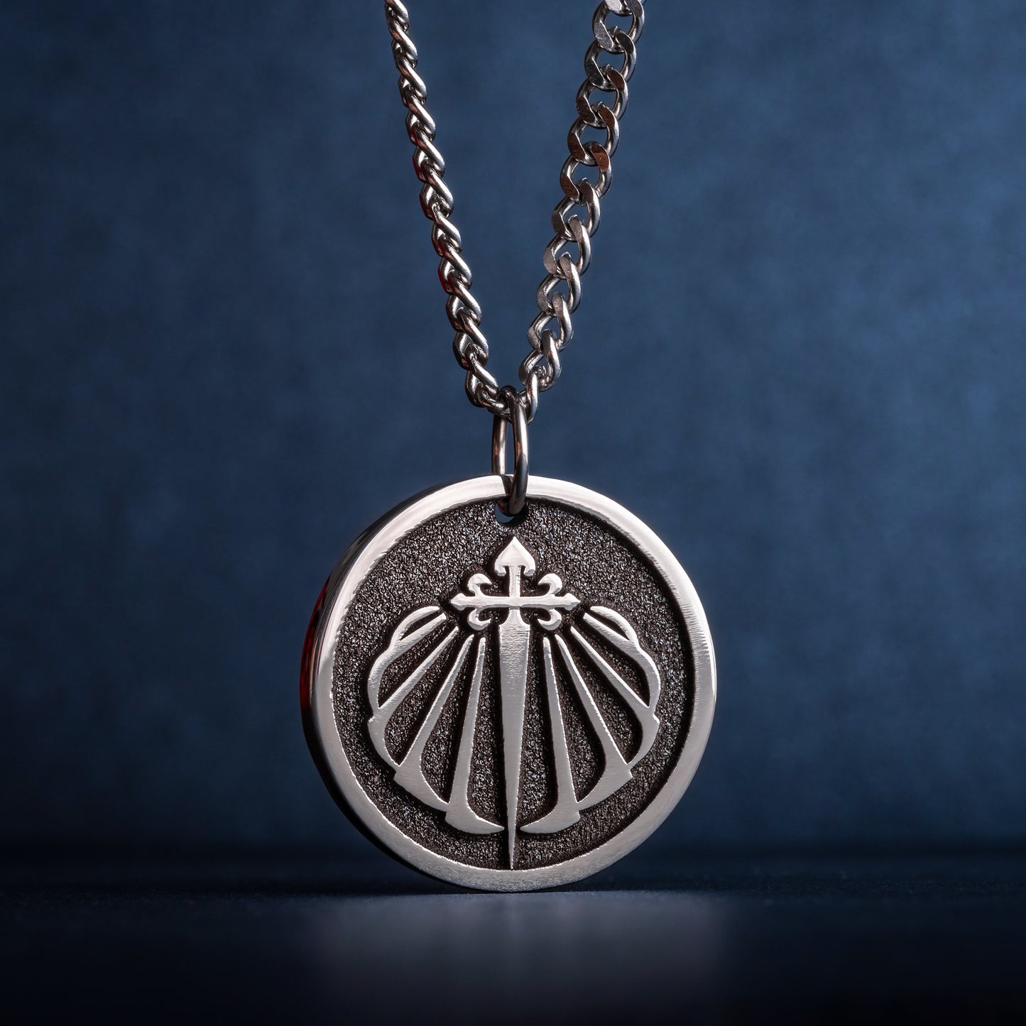 Camino de Santiago Scallop Shell Pendant st James Cross Necklace. Gift for Pilgrim