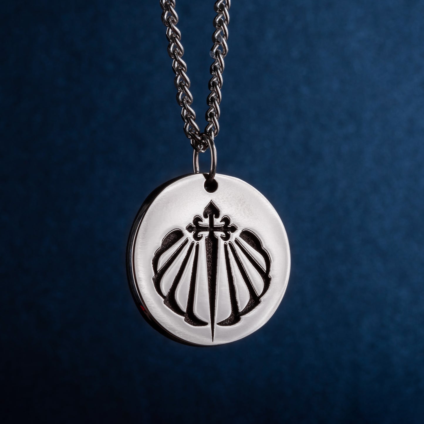 Camino de Santiago Scallop Shell Pendant. st James Cross Necklace. Gift for Pilgrim