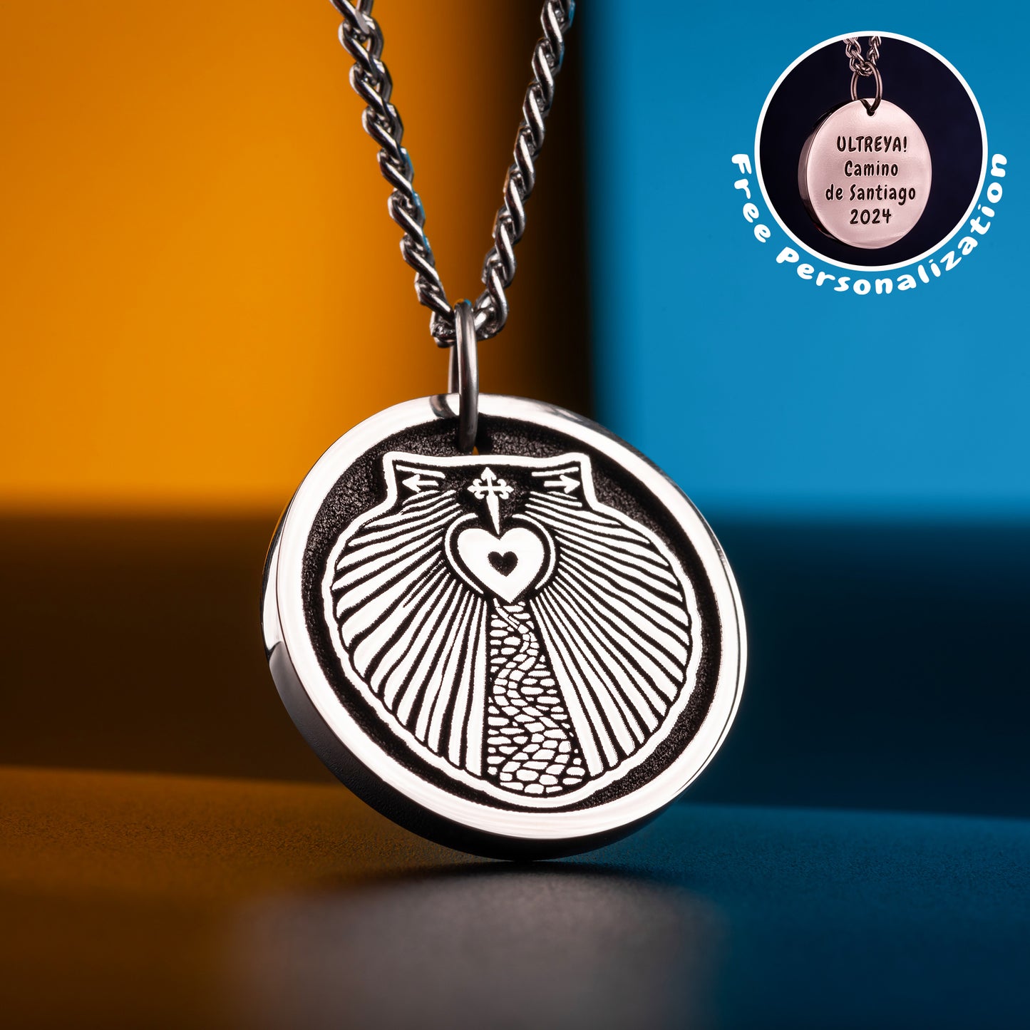 Camino Necklace – Camino de Santiago Pendant Personalized Pilgrimage Gift - Way of St James Necklace