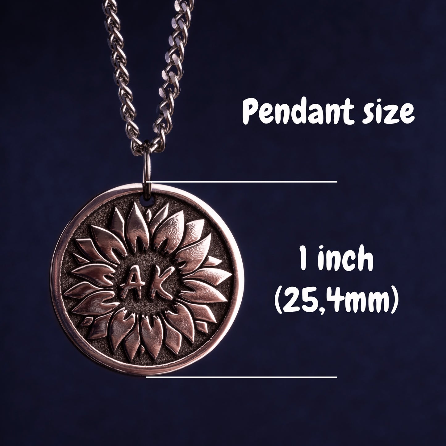 Personalized Sunflower Necklace Named Pendant Gift for Mom Necklace Jewelry for Girlfriend