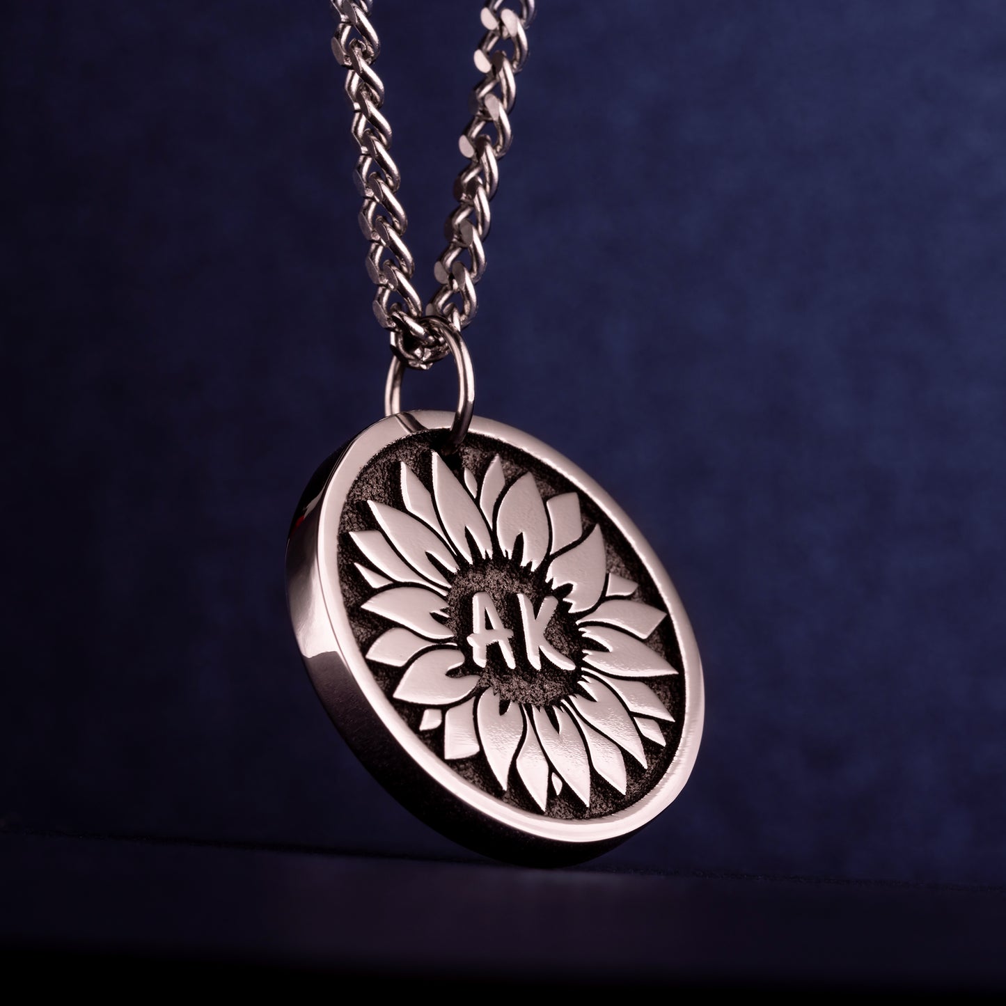 Personalized Sunflower Necklace Named Pendant Gift for Mom Necklace Jewelry for Girlfriend