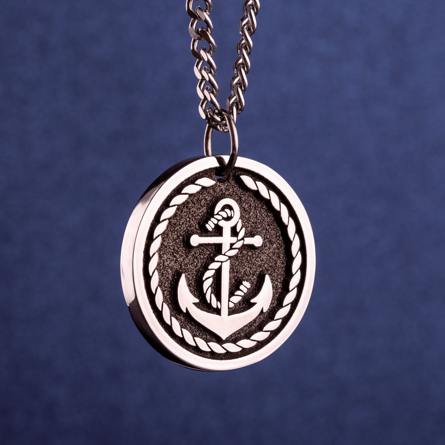 Maritime Pendant Anchor with Rope Custom Nautical Anchor Necklace for Sea Wolf Marine Corps Gift Sailor Mens Necklace Seawolf USMC NAVY