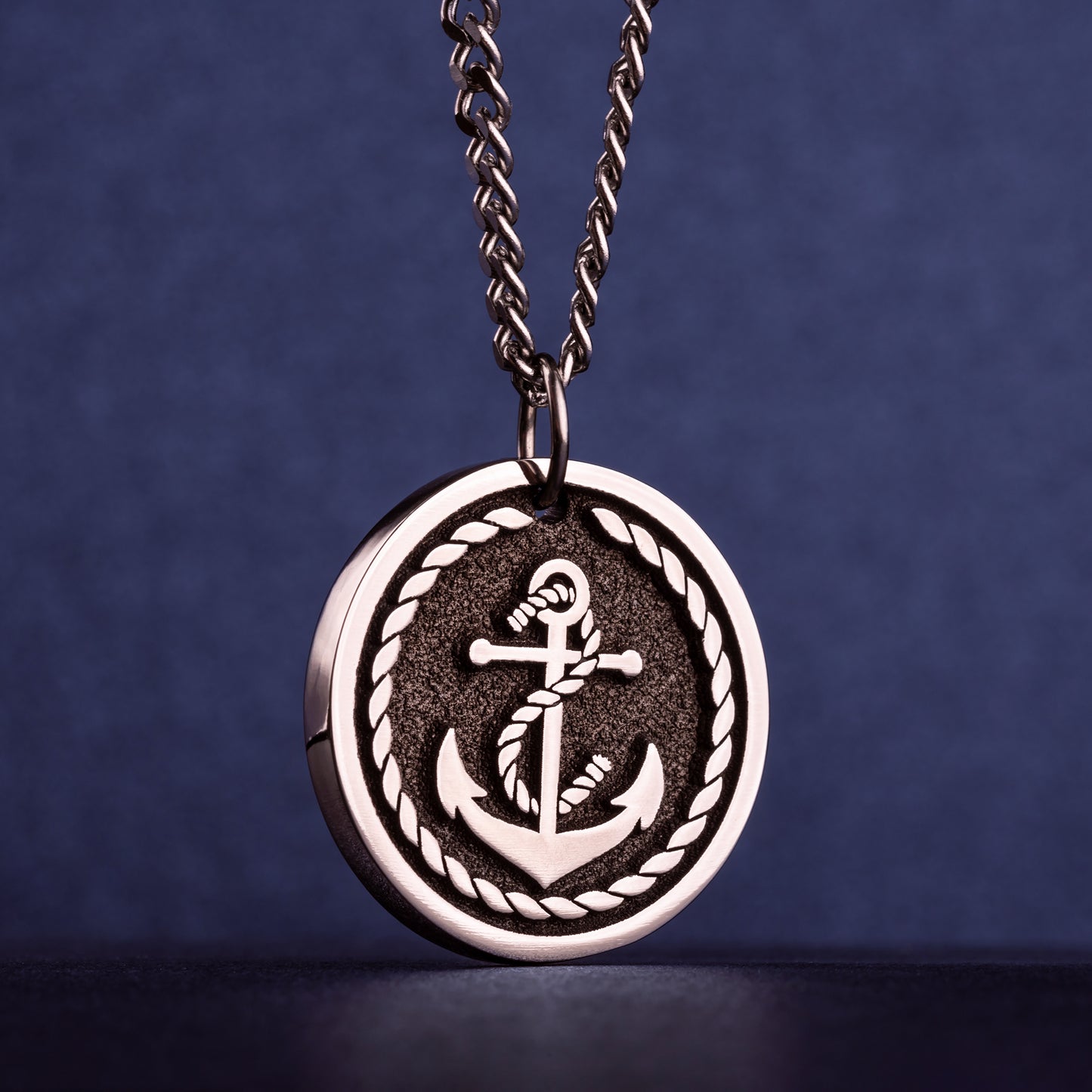 Maritime Pendant Anchor with Rope Custom Nautical Anchor Necklace for Sea Wolf Marine Corps Gift Sailor Mens Necklace Seawolf USMC NAVY