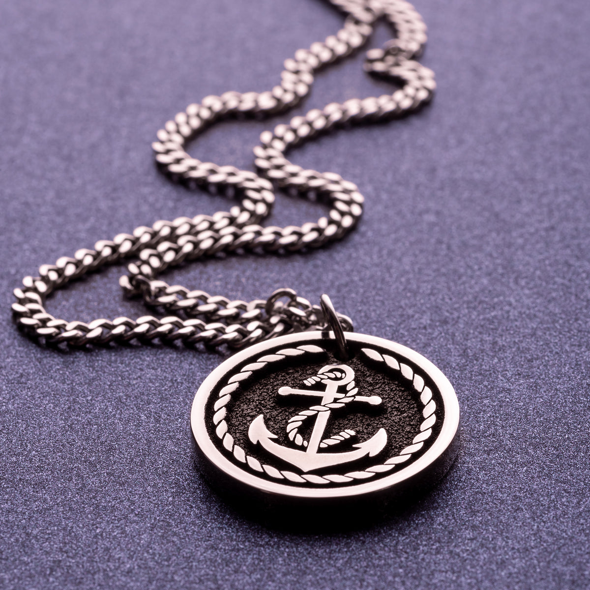 Maritime Pendant Anchor with Rope Custom Nautical Anchor Necklace – My ...