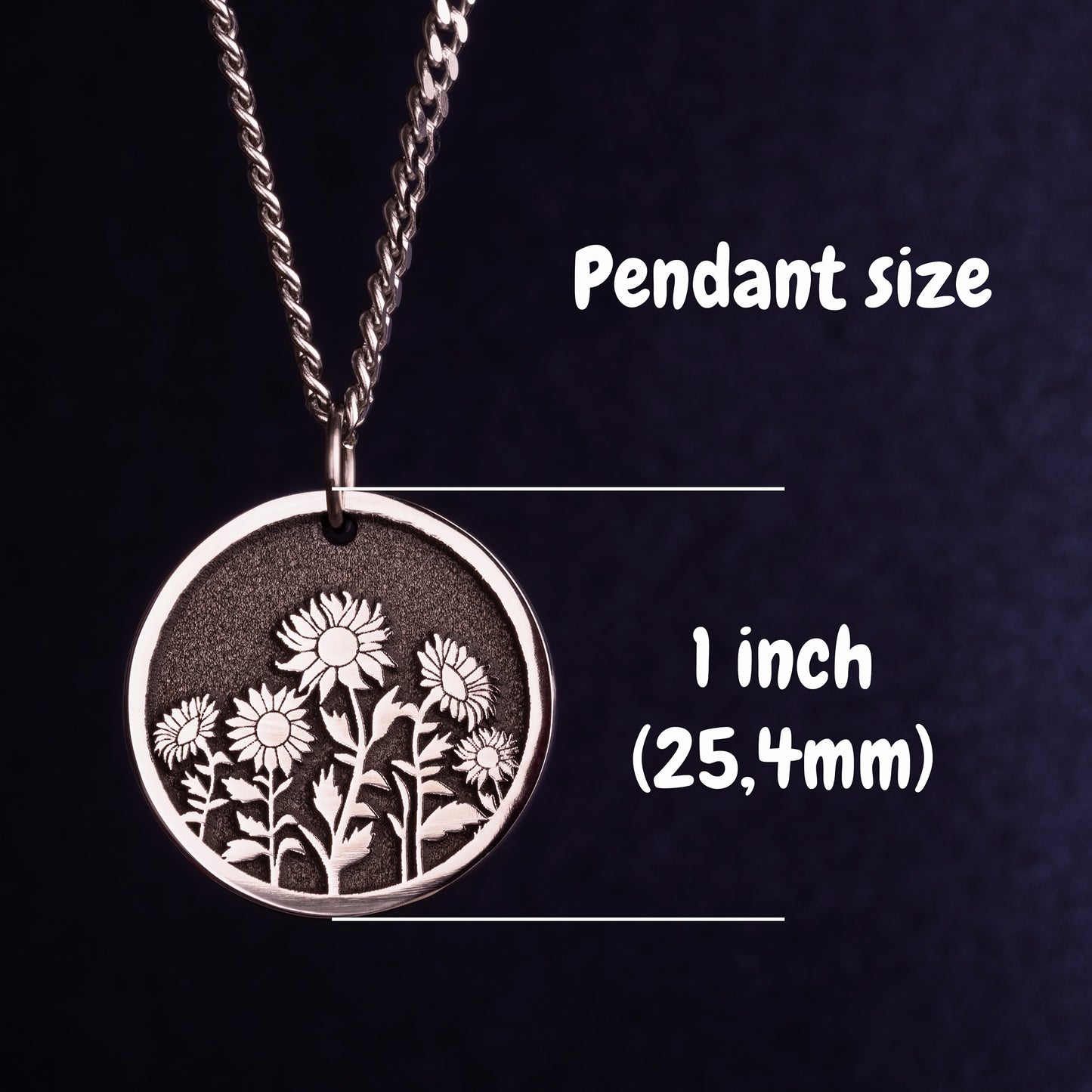 Sunflower Necklace Sunflower Jewelry for Women Five Sunflowers Pendant Gift for Mom Necklace