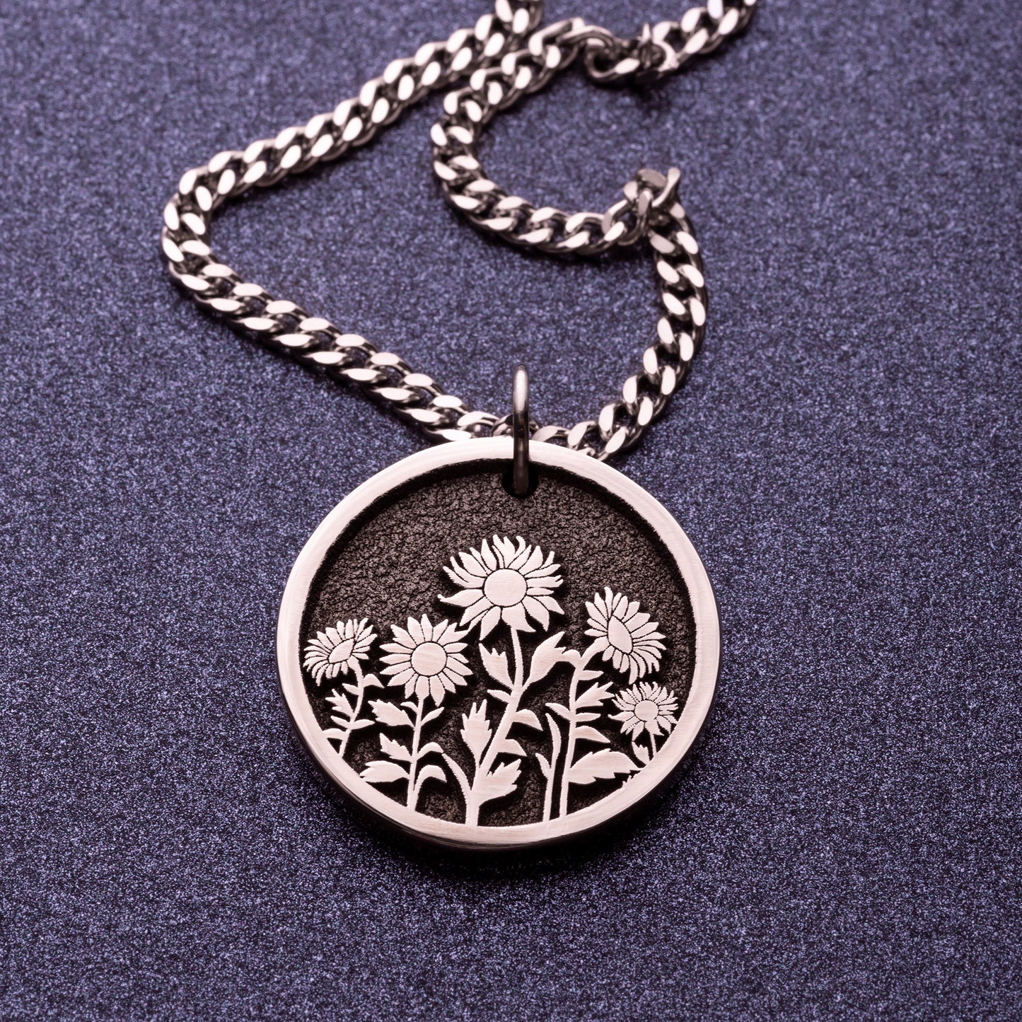 Sunflower Necklace Sunflower Jewelry for Women Five Sunflowers Pendant Gift for Mom Necklace