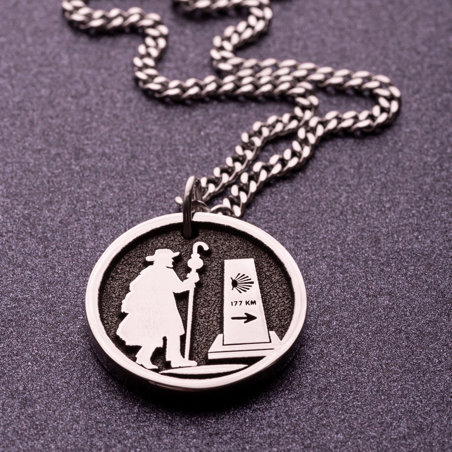 Pilgrim Necklace Camino de Santiago Pendant Pilgimage Jewelry. Gift for Peregrino of Way of St. James