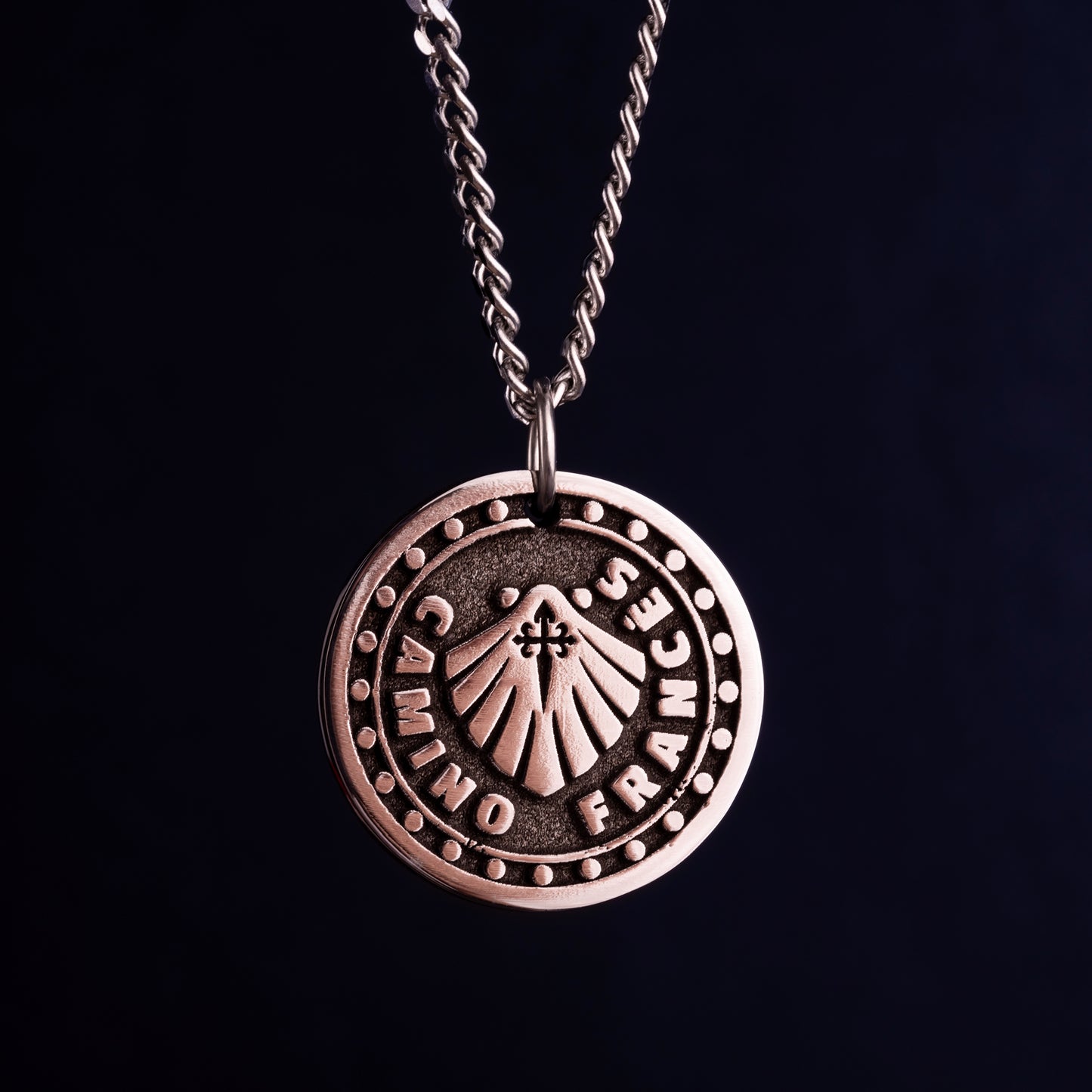 Camino Frances Necklace Symbolic Camino de Santiago Pendant with Scallop Shell. Gift for Pilgrim of the Way of St. James