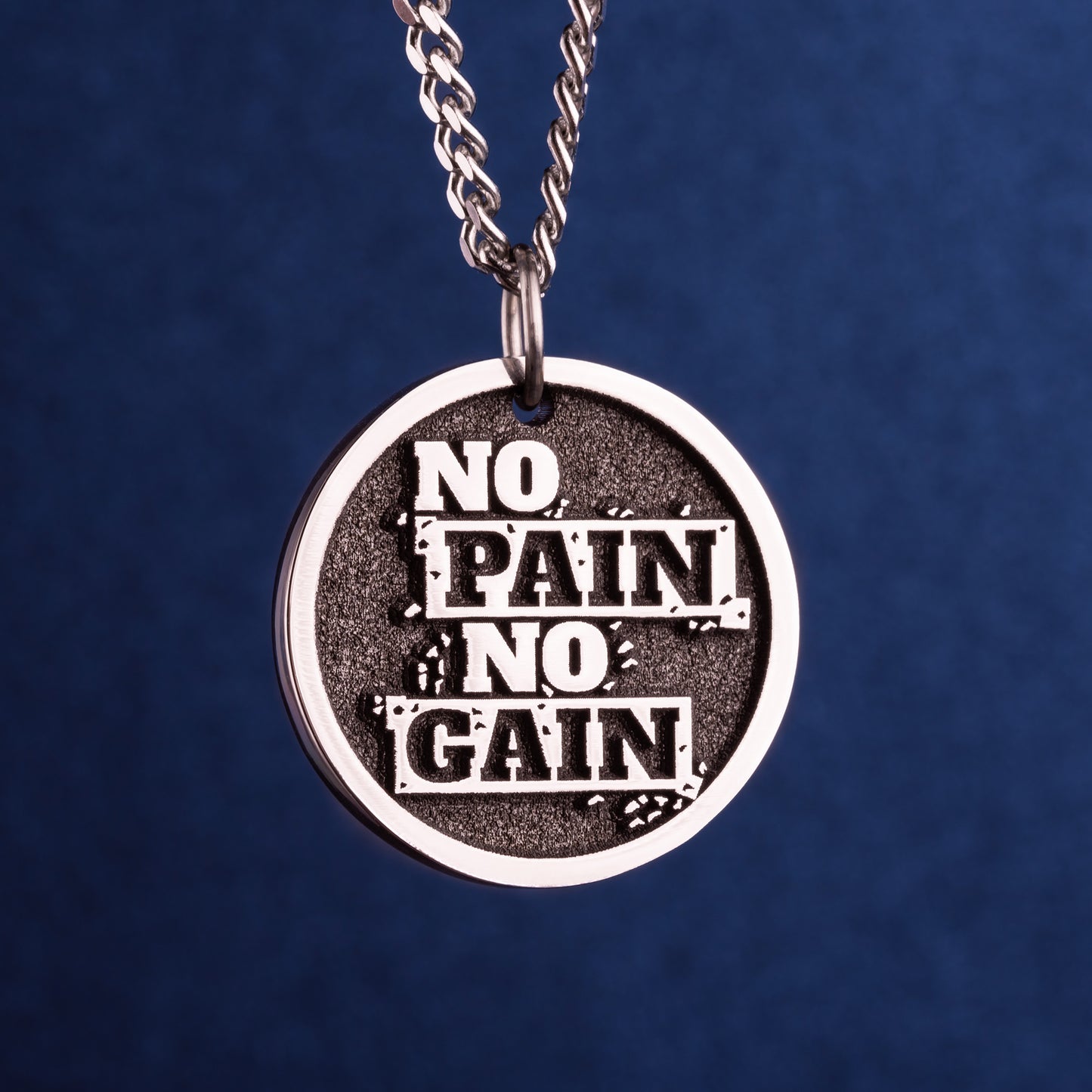 No Pain No Gain Necklace Athlete Pendant