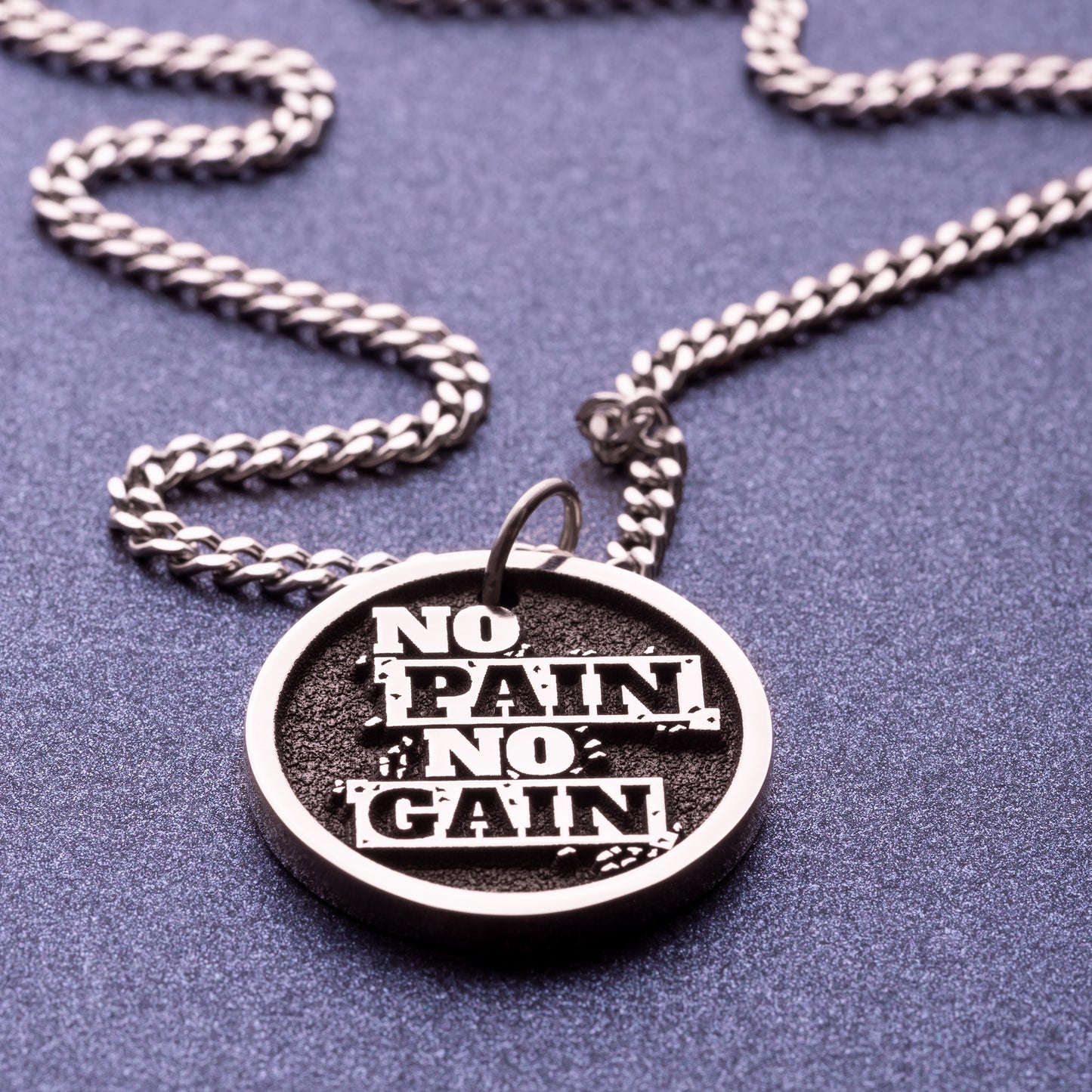 No Pain No Gain Necklace Athlete Pendant