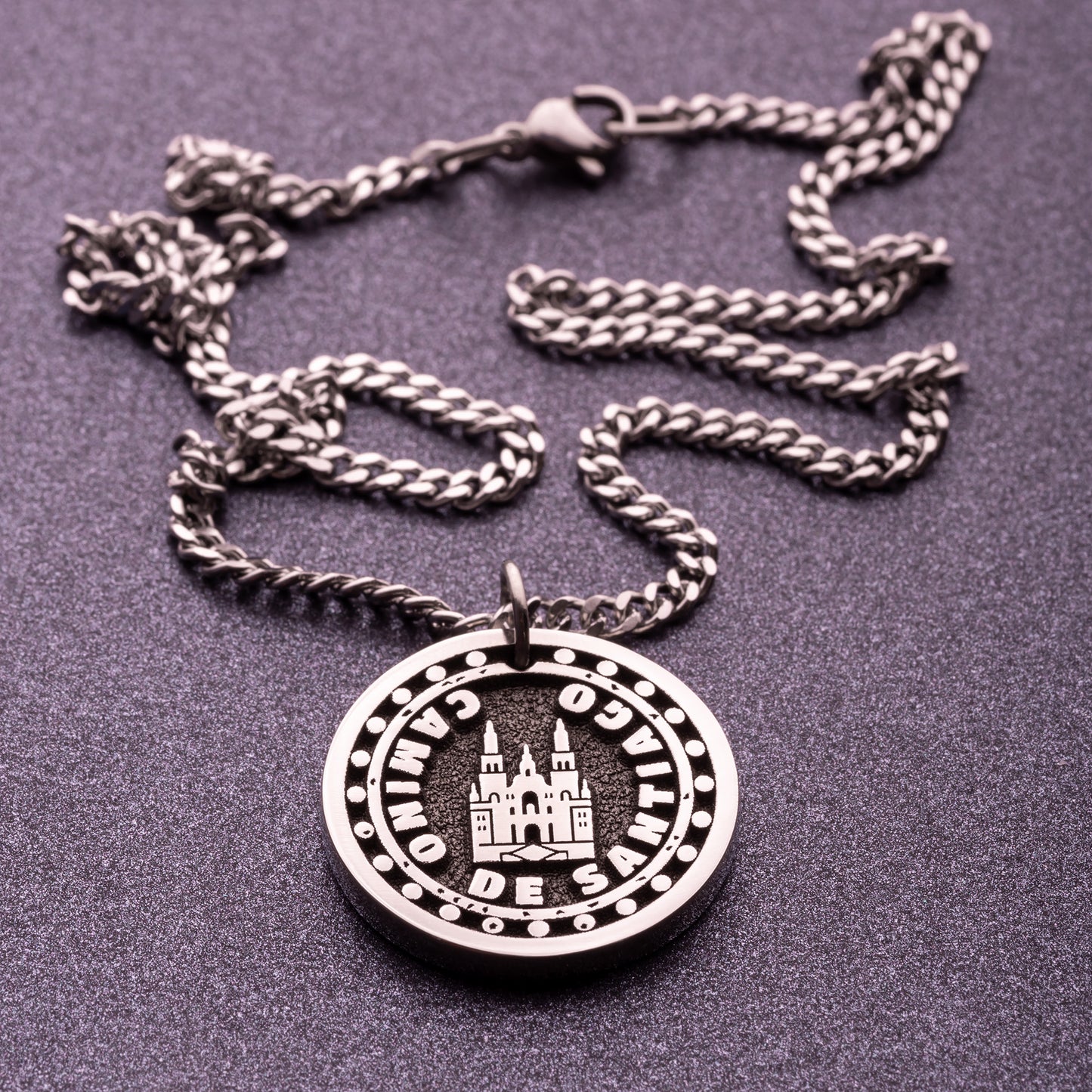 Camino de Santiago Cathedral Necklace, Santiago de Compostela Pendant, Camino Credential Stamp Pendant. Jakobsweg Anhänger, Gift for Pilgrim