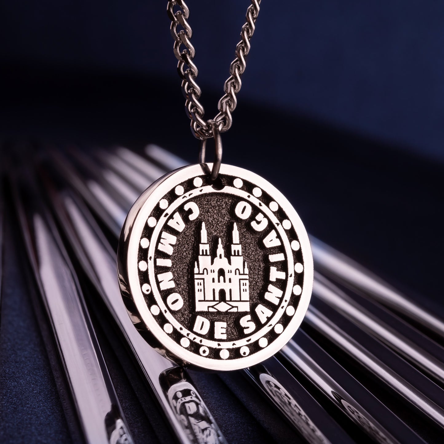 Camino de Santiago Cathedral Necklace, Santiago de Compostela Pendant, Camino Credential Stamp Pendant. Jakobsweg Anhänger, Gift for Pilgrim