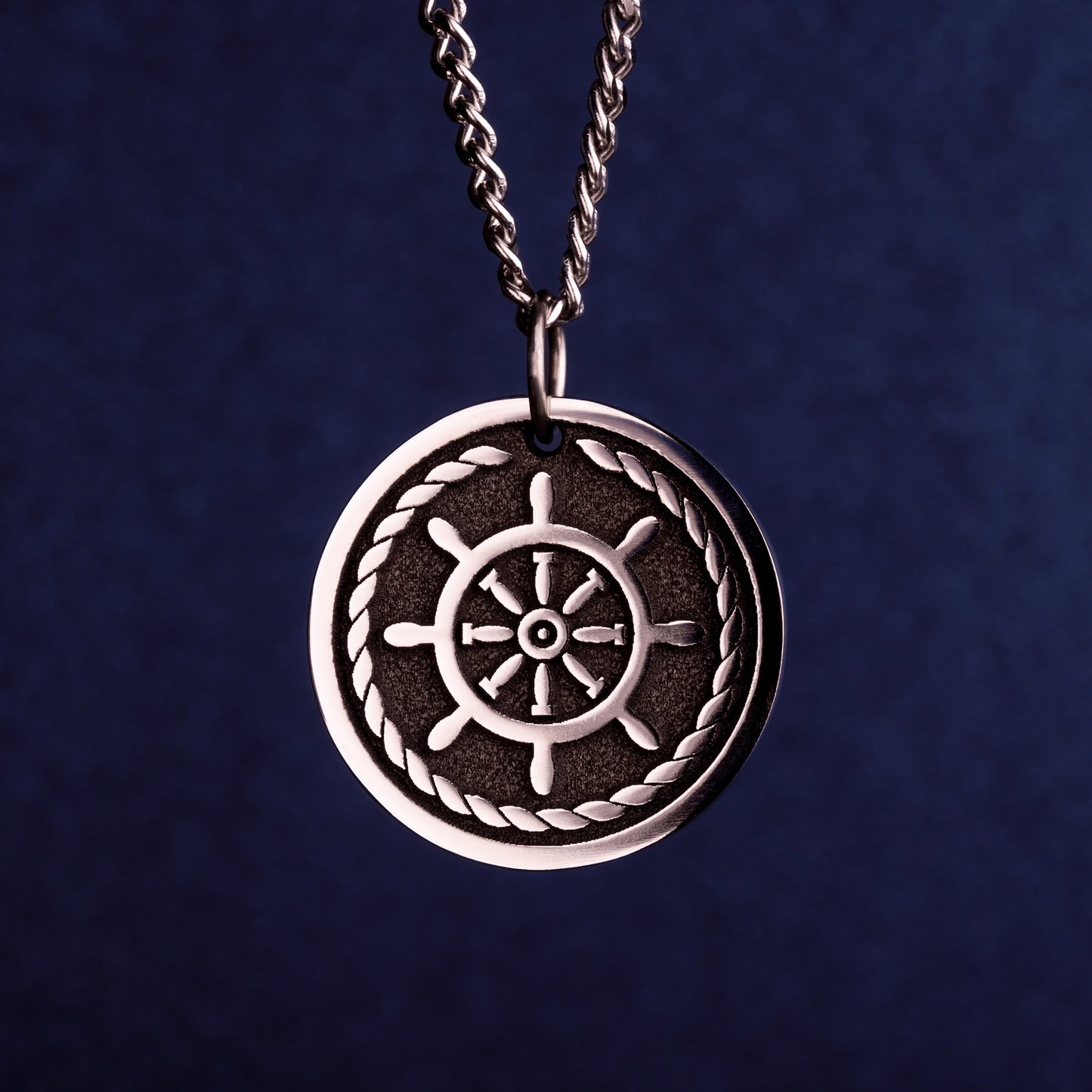 Ship Wheel Necklace Nautical Pendant Anchor Pendant