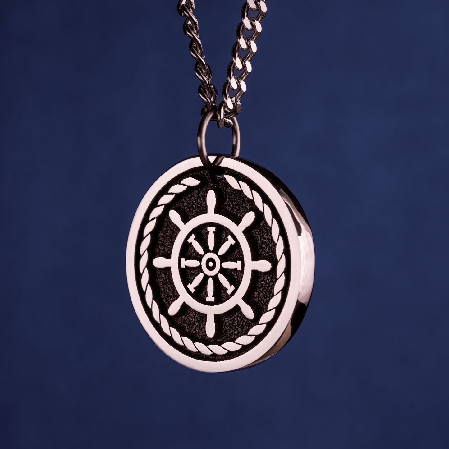 Ship Wheel Necklace Nautical Pendant Anchor Pendant