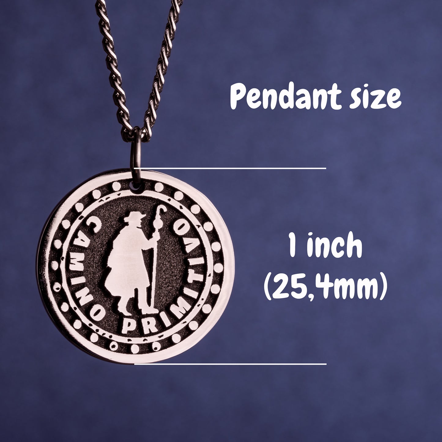 Camino Primitivo Necklace Perfect Gift fo Pilgim of Camino de Santiago Pendant