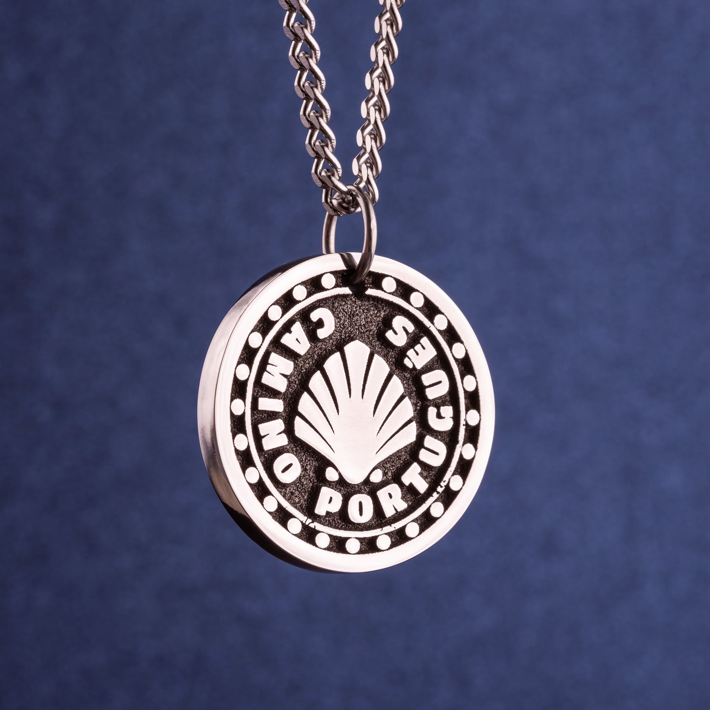 Camino Portugues Necklace. Camino de Santiago Pendant. Pilgrim Jewelry