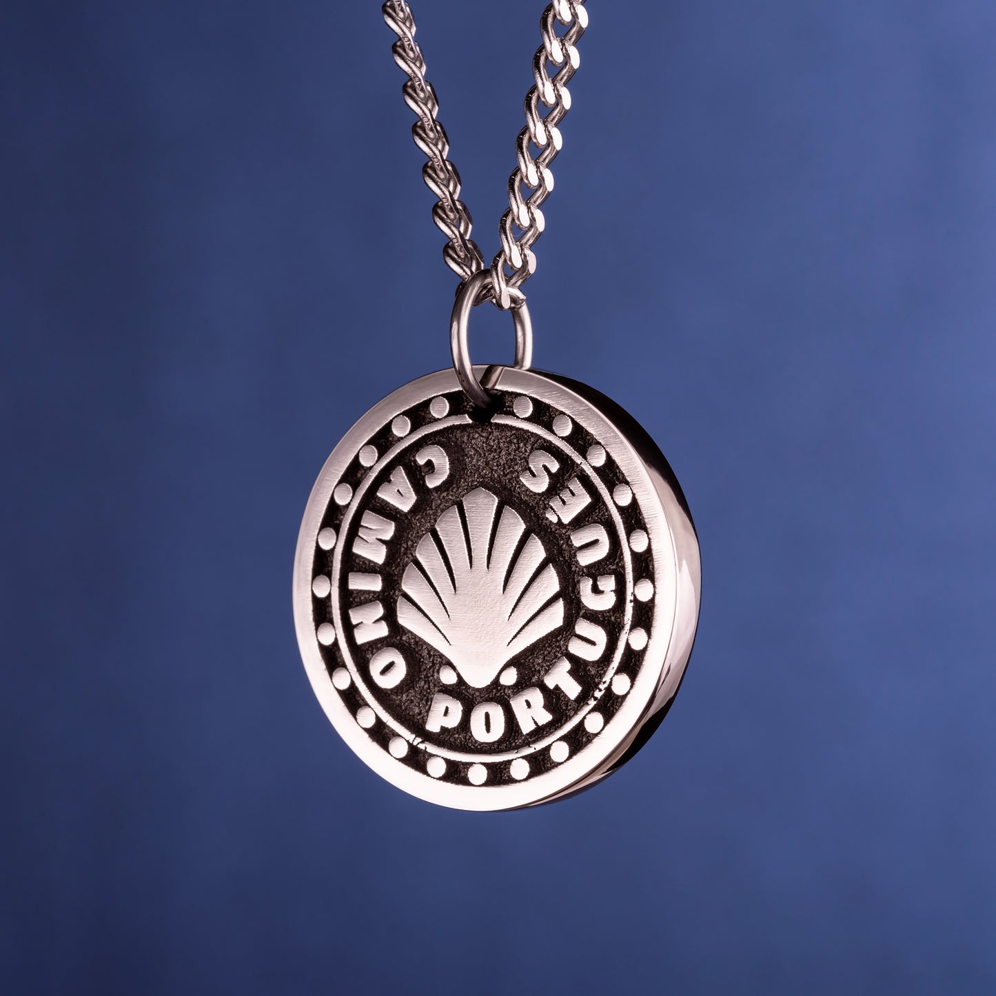 Camino Portugues Necklace. Camino de Santiago Pendant. Pilgrim Jewelry