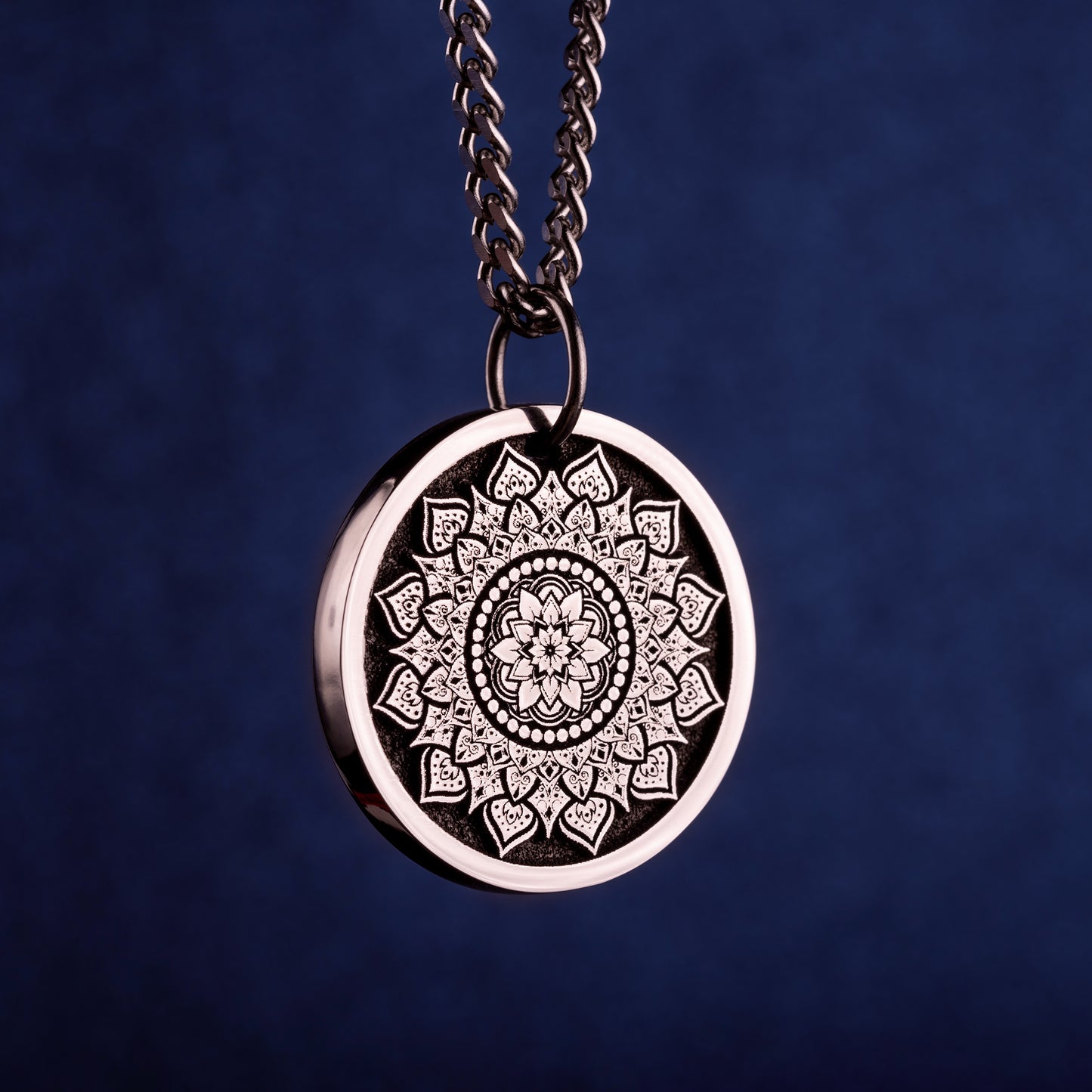 Personalized Mandala Necklace Boho Botanical Pendant Yoga Gift for Her Flower Necklace