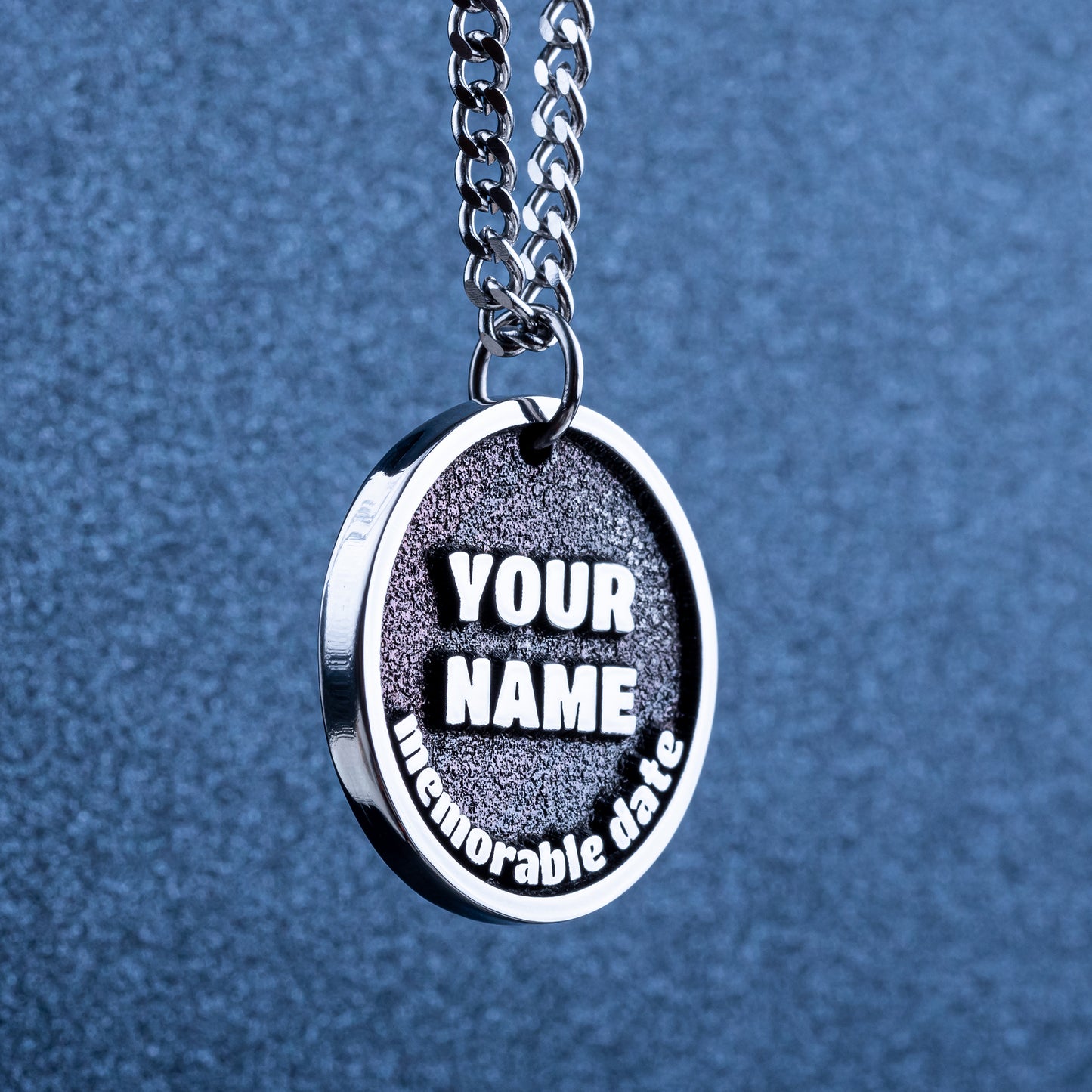 STAINLESS STEEL Custom Named Pendant With Memmorable Date