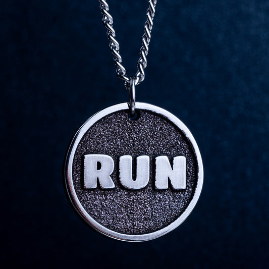 RUN - Custom pendant necklace for an athlete runner. Various sports. Medal for the participant and winner of the competition