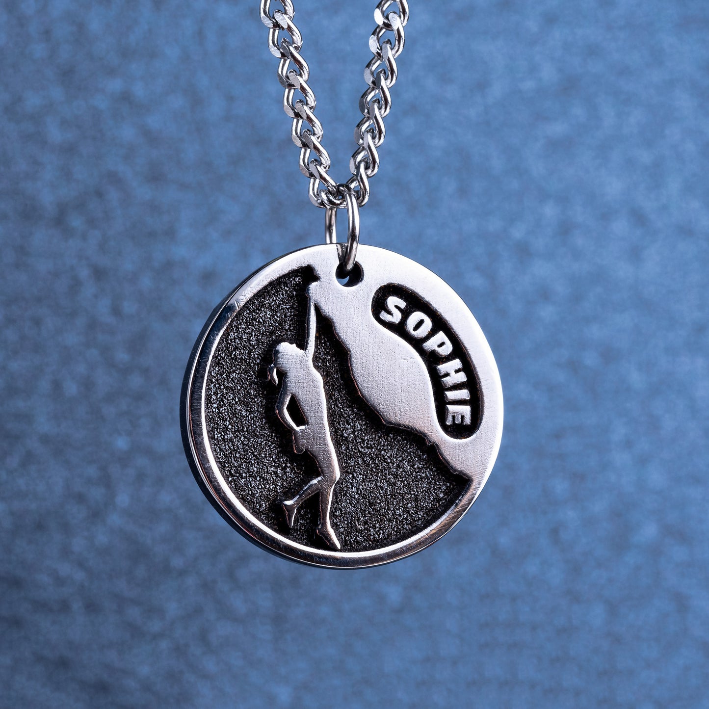 Personalized Climb Necklace with a Girl Rock Climber. Climb like a girl