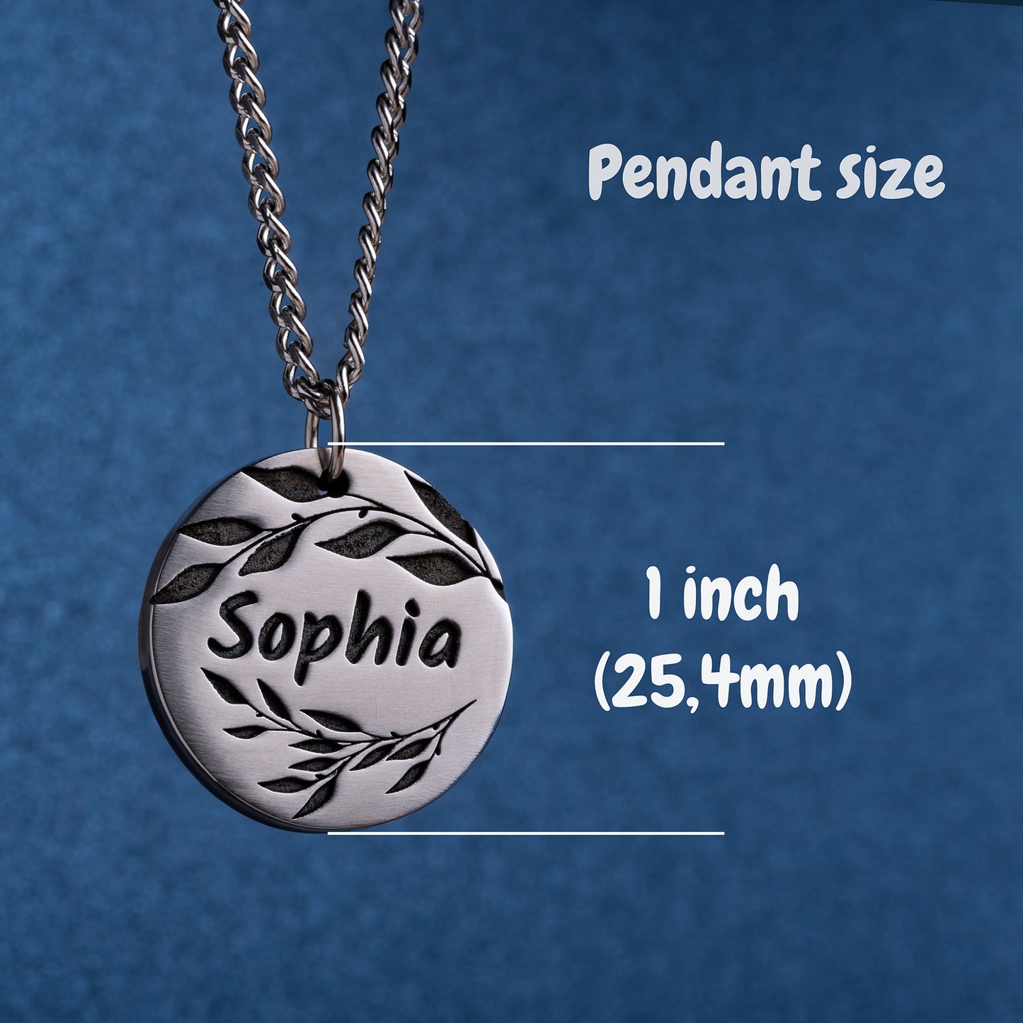 Personalized Olive Sprig Name Pendant - Jewelry Piece for Girls