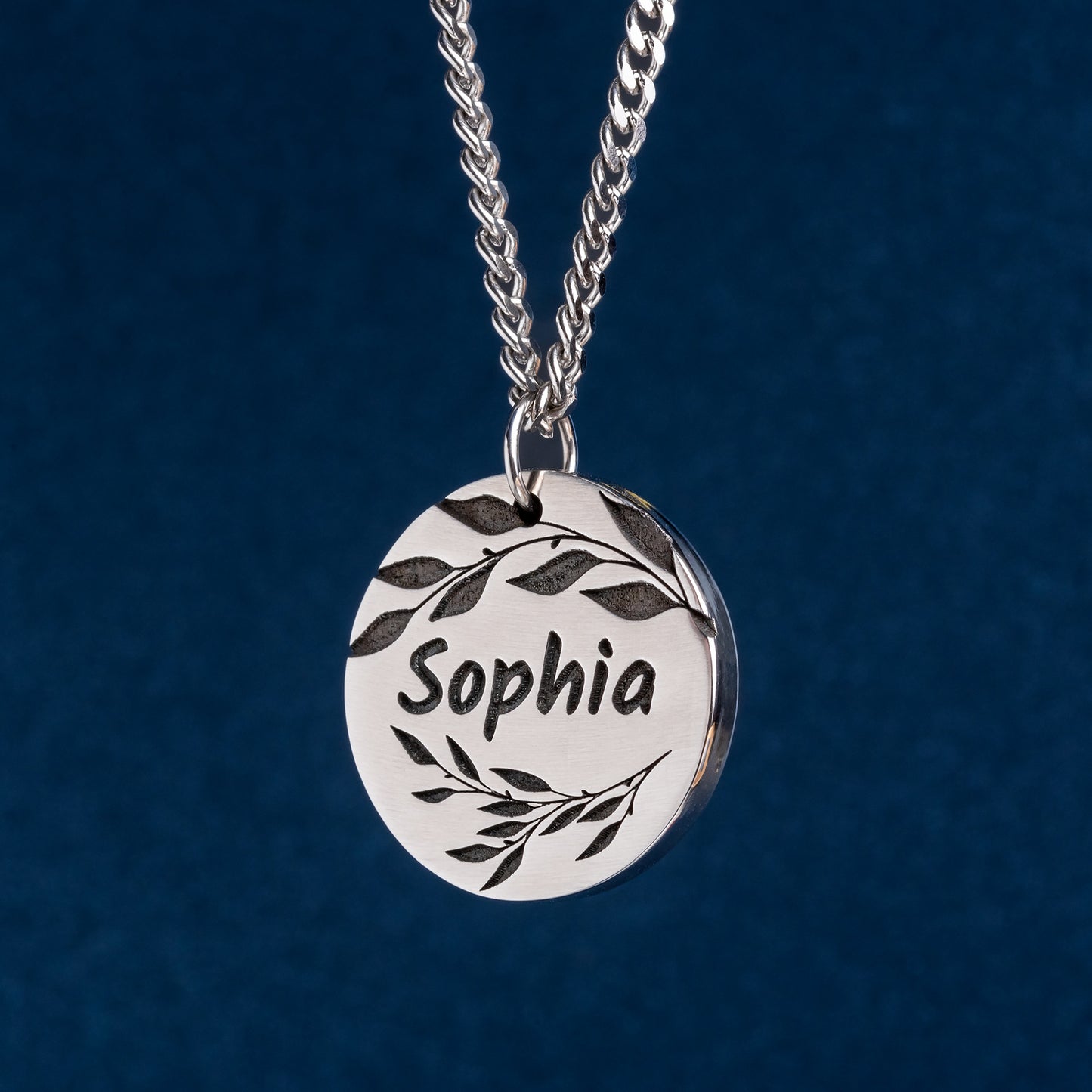 Personalized Olive Sprig Name Pendant - Jewelry Piece for Girls