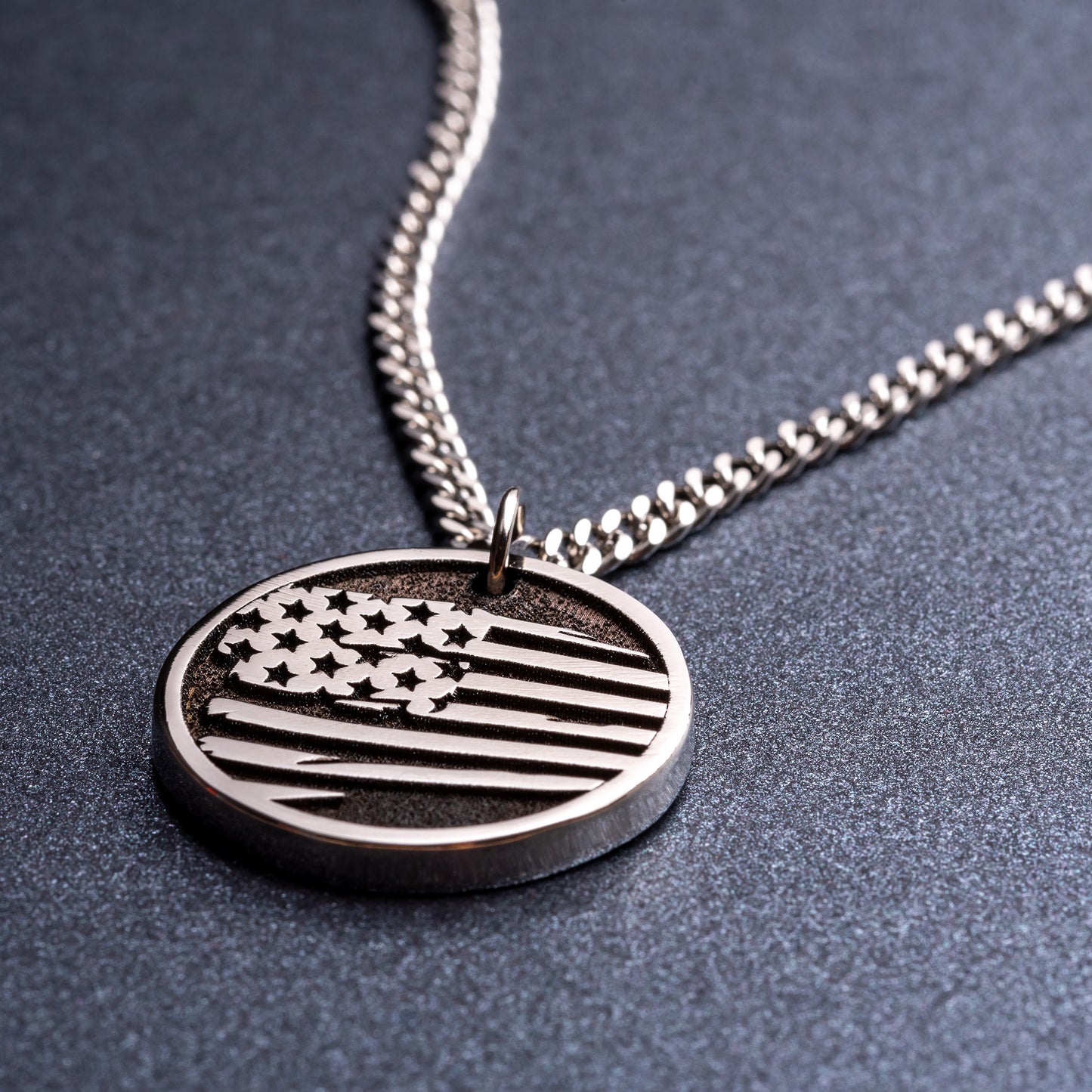 Necklace with the United States Flag