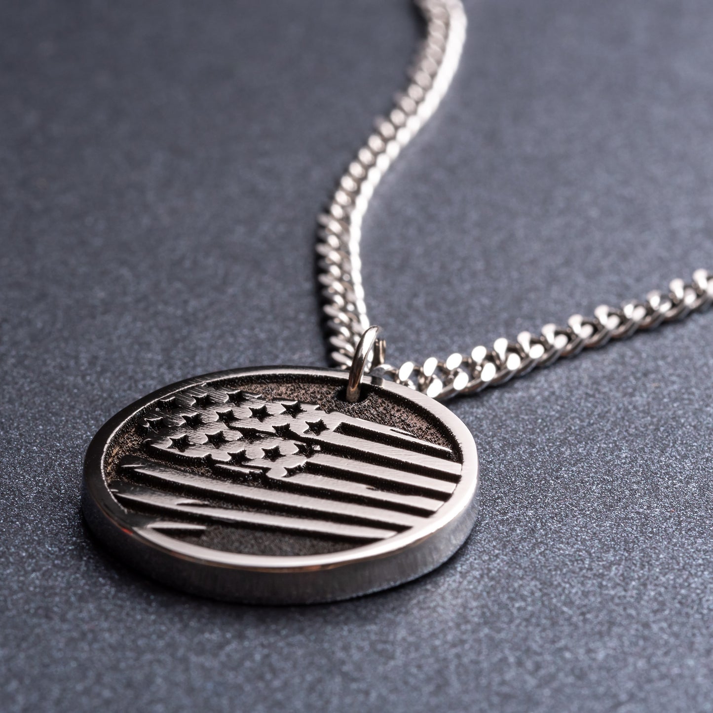 Necklace with the United States Flag