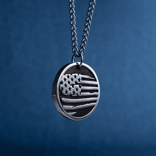 Necklace with the United States Flag