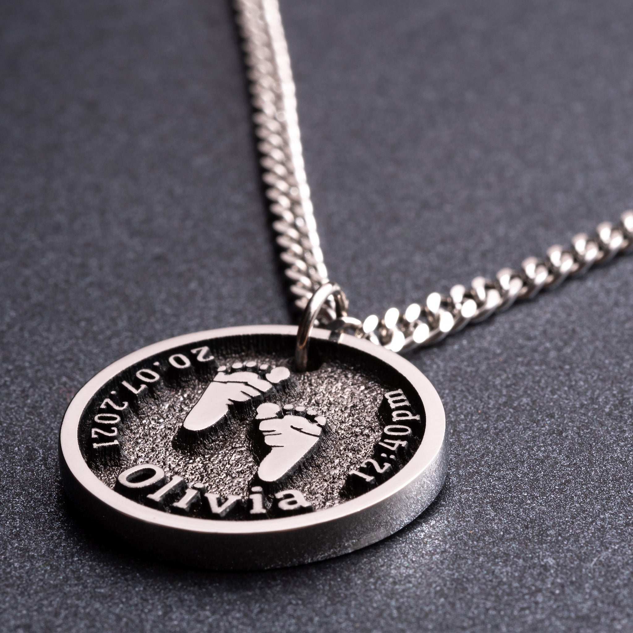 Fathers day sales necklace engraved