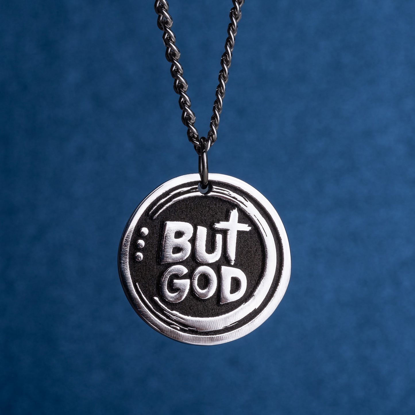 But God - Engraved Pendant Necklace - A Symbol of Hope and Redemption