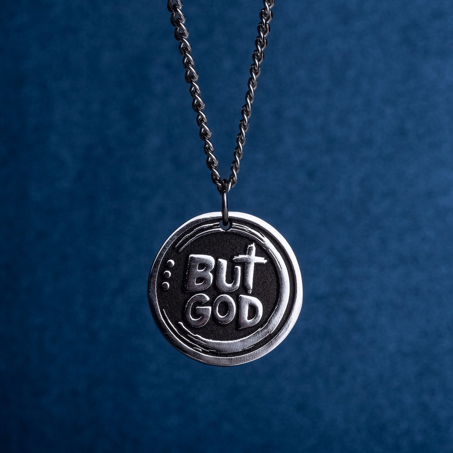 But God - Engraved Pendant Necklace - A Symbol of Hope and Redemption