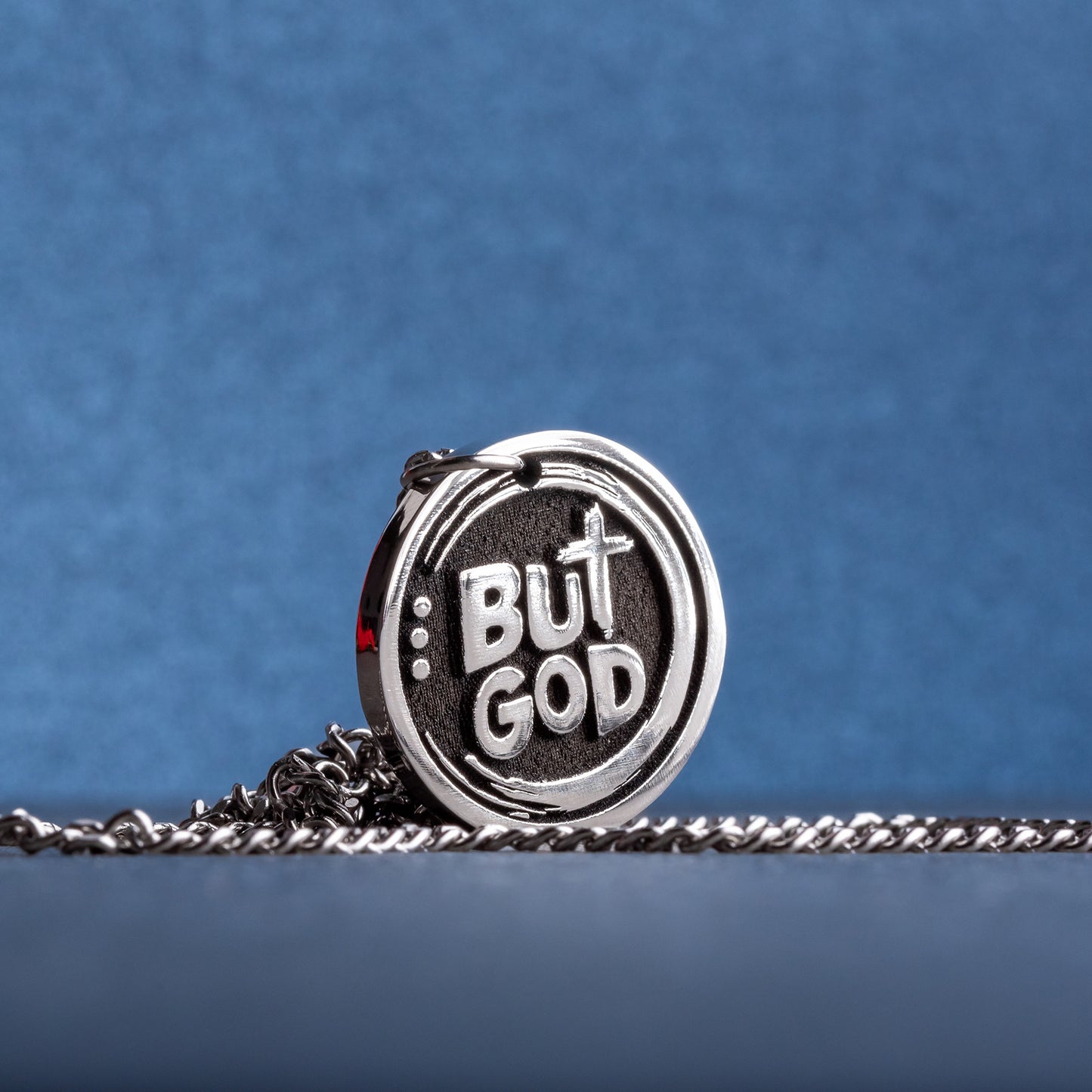 But God - Engraved Pendant Necklace - A Symbol of Hope and Redemption