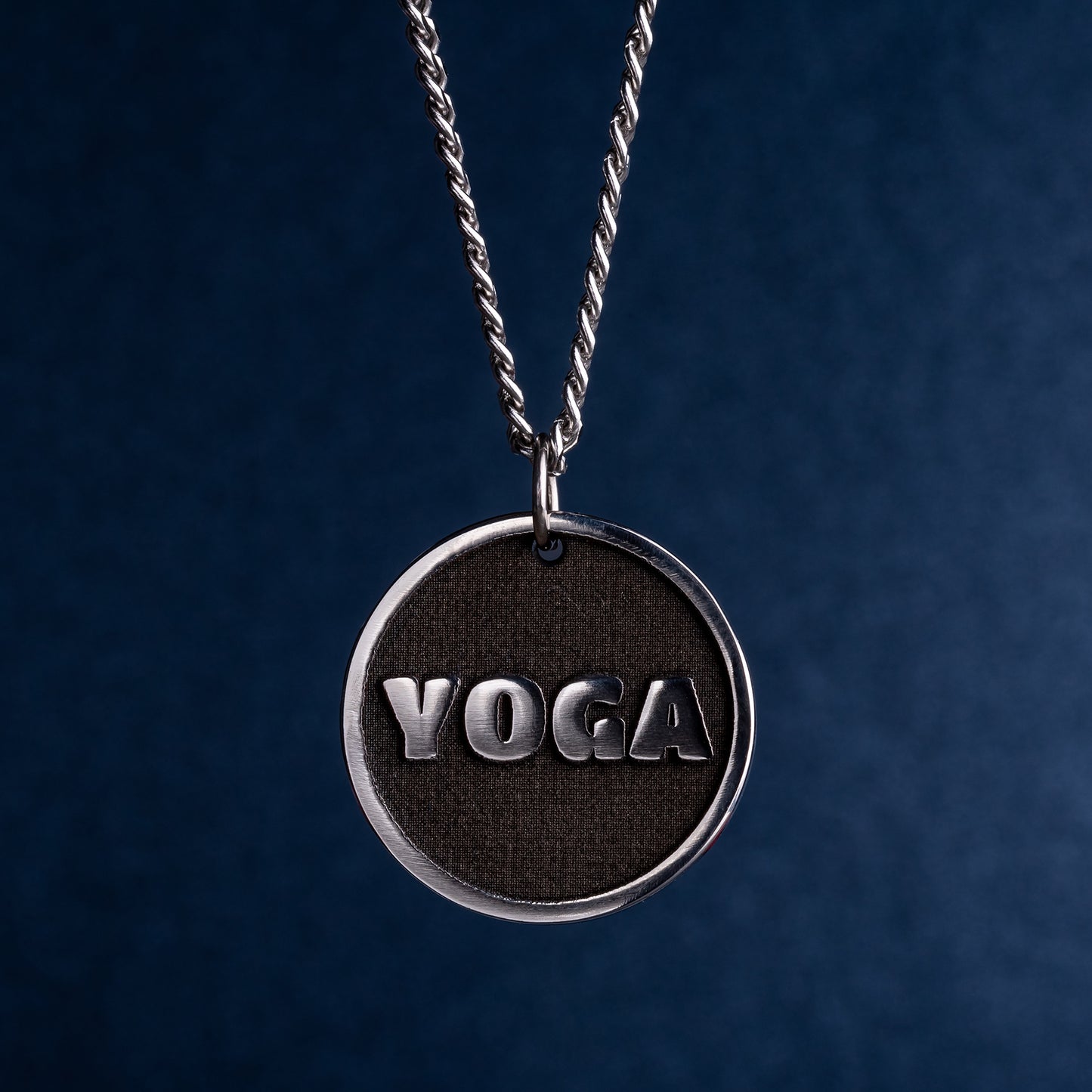 Personalized Stainless Steel Yoga Pendant. Perfect Gift for Yoga Practitioner Lovers and Stretching Enthusiast