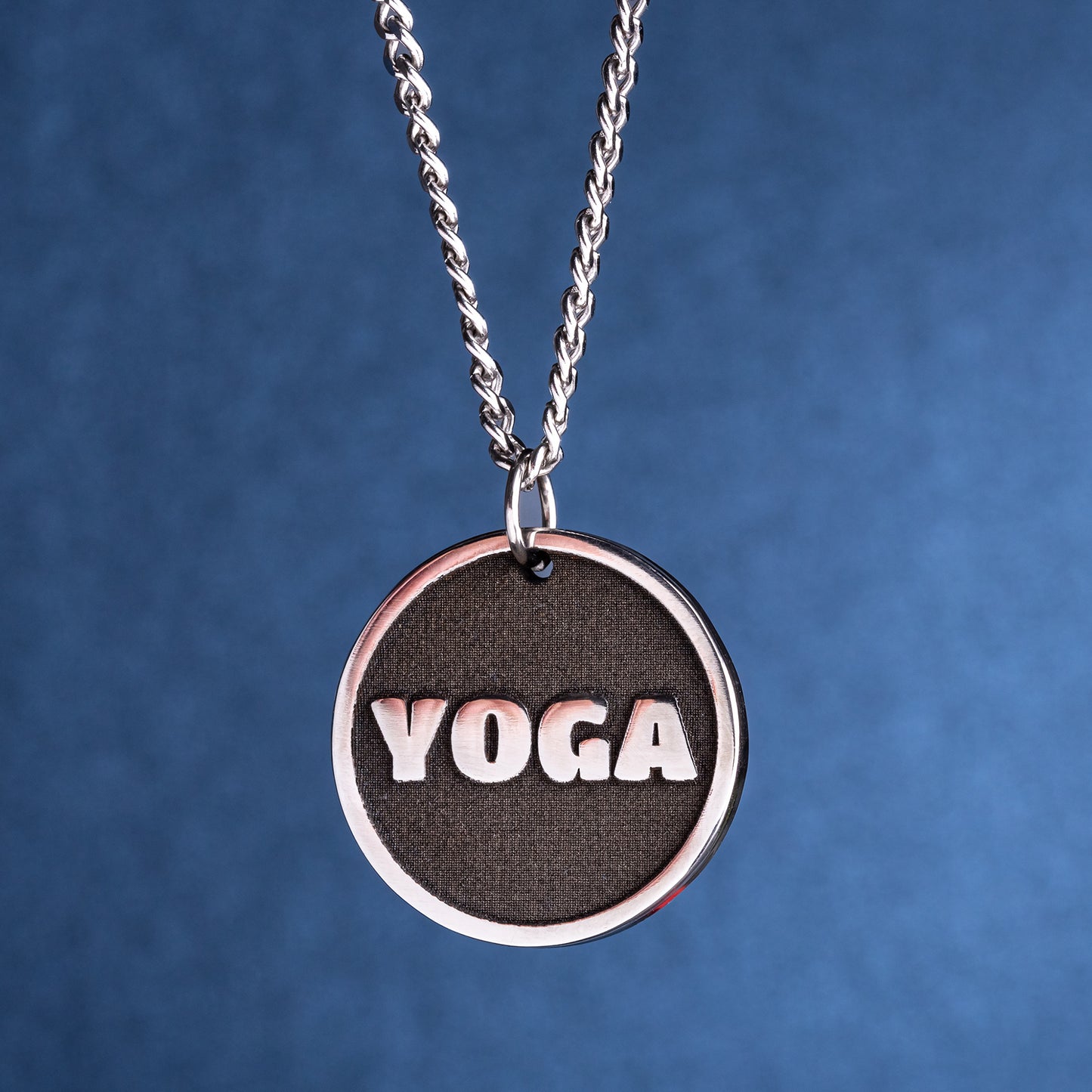 Personalized Stainless Steel Yoga Pendant. Perfect Gift for Yoga Practitioner Lovers and Stretching Enthusiast