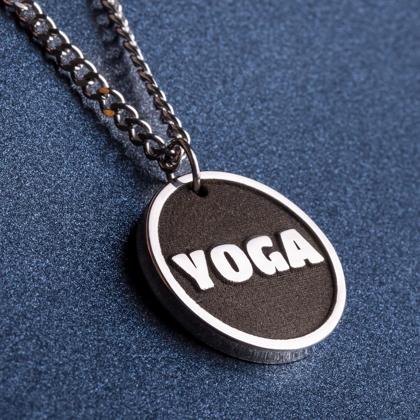 Personalized Stainless Steel Yoga Pendant. Perfect Gift for Yoga Practitioner Lovers and Stretching Enthusiast