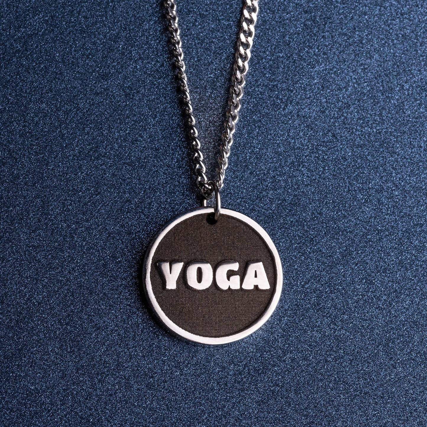 Personalized Stainless Steel Yoga Pendant. Perfect Gift for Yoga Practitioner Lovers and Stretching Enthusiast