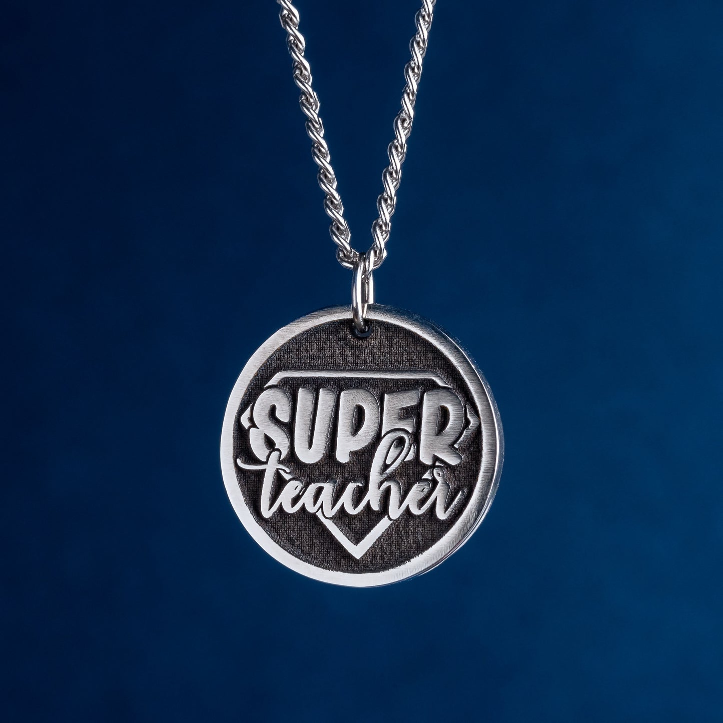 Personalized 'Super Teacher' Engraved Pendants - The Perfect Gift for Educators! Custom Necklace For Coach